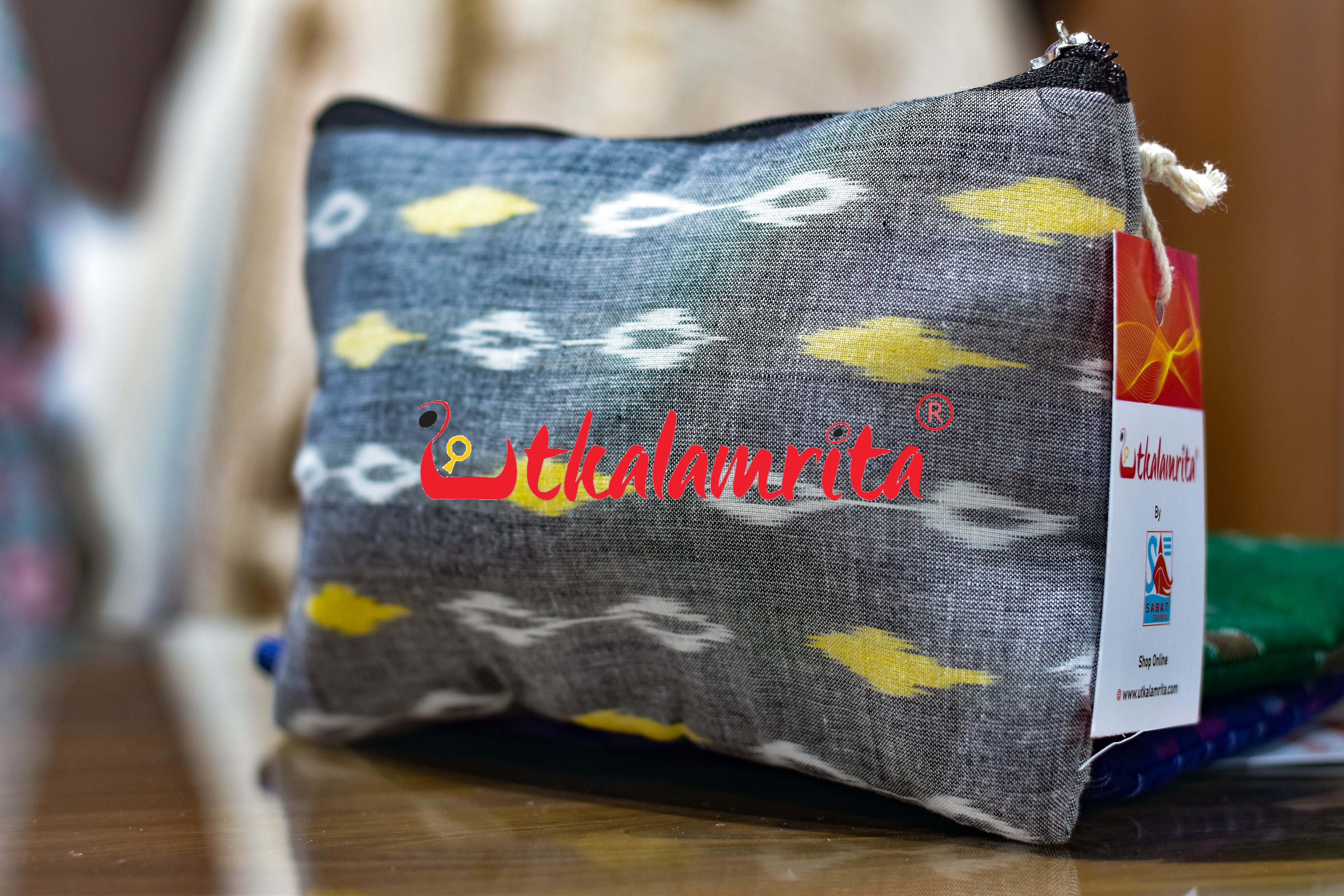 Grey Yellow Dots Small Purse
