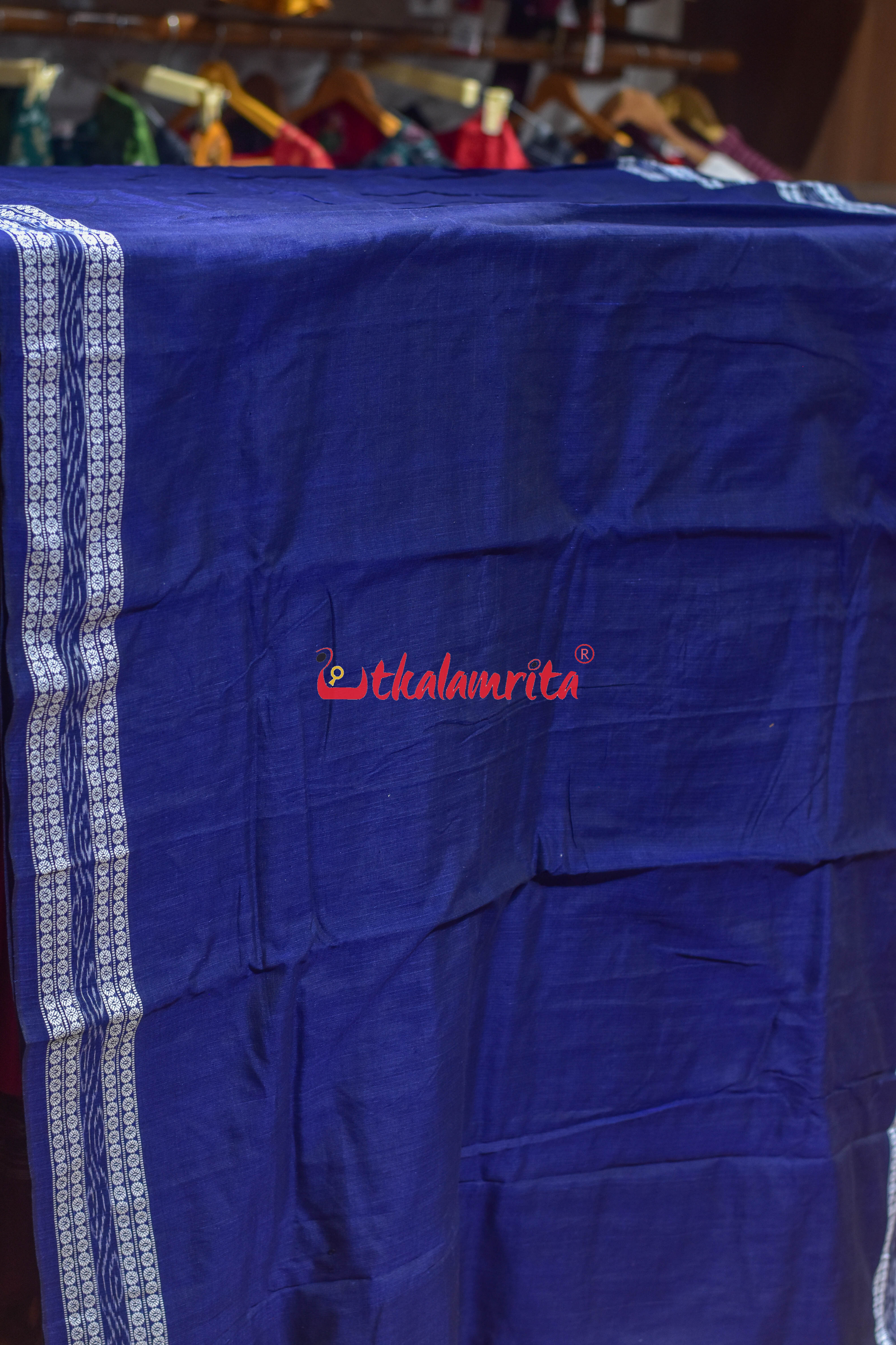 Blue With Ikat Border (Fabric)