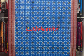 Blue Black Small Pasapali Sambalpuri Cotton Saree