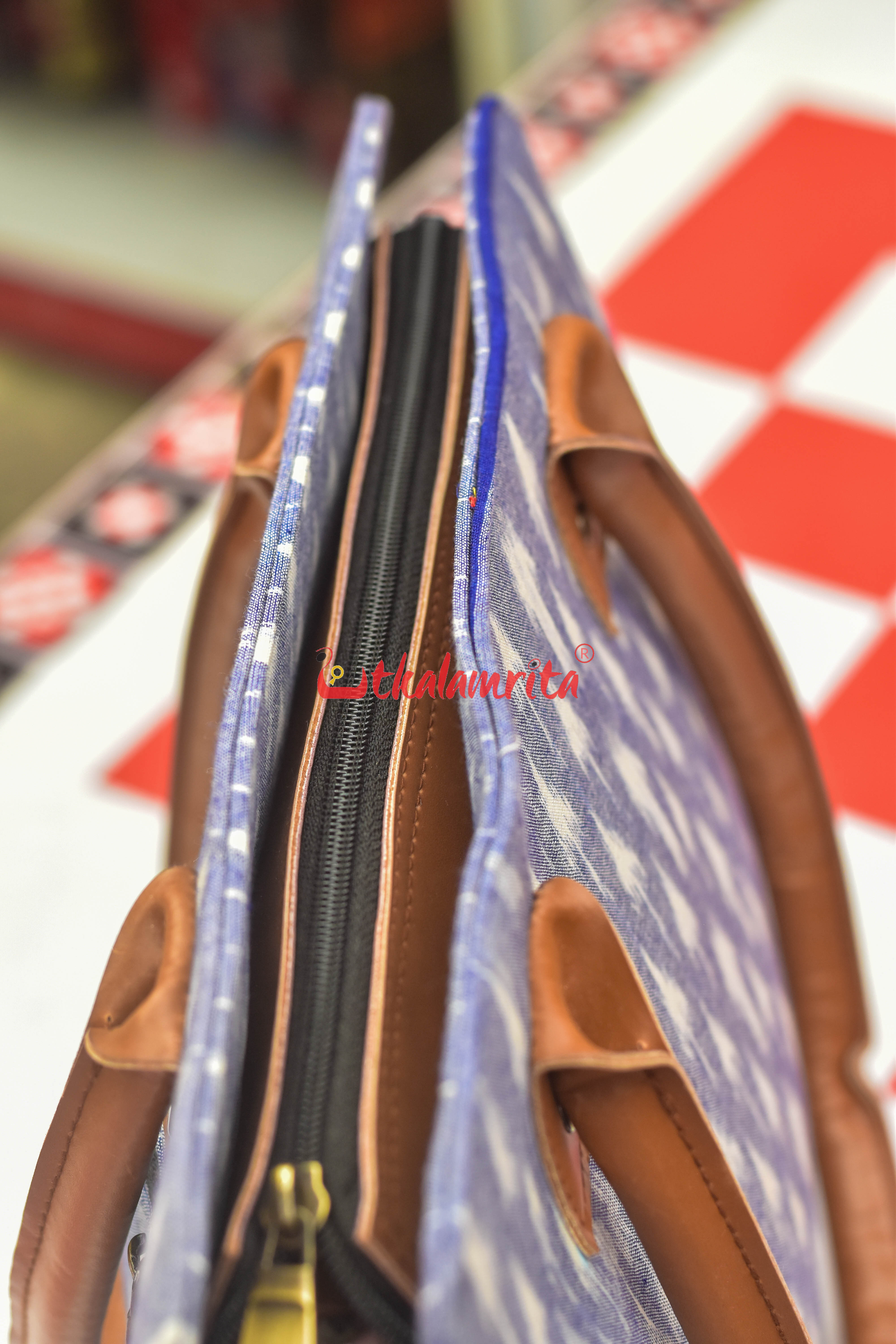 Chhatu Golden Over Blue Vanity Bag