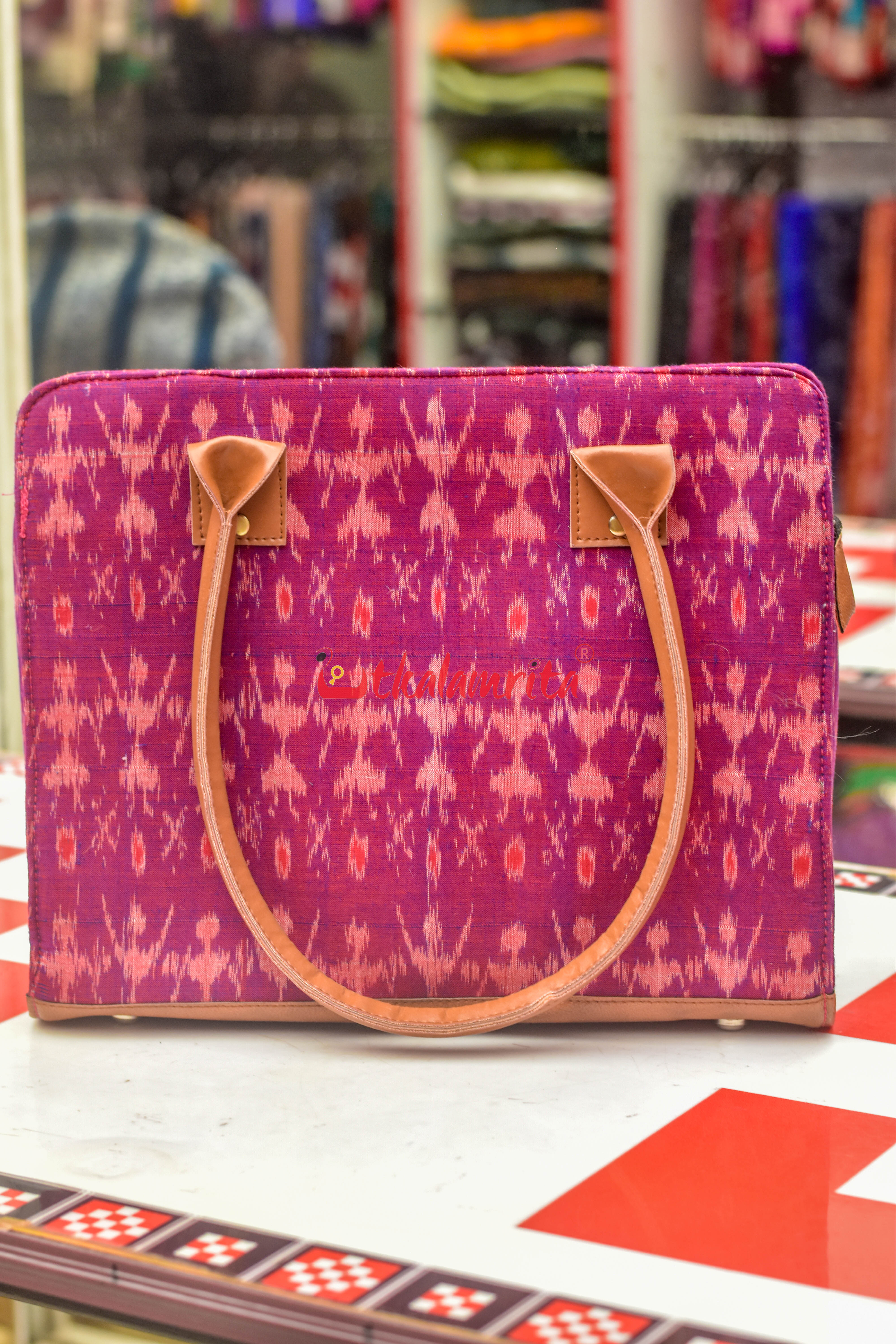 Purple Tribals Vanity Bag