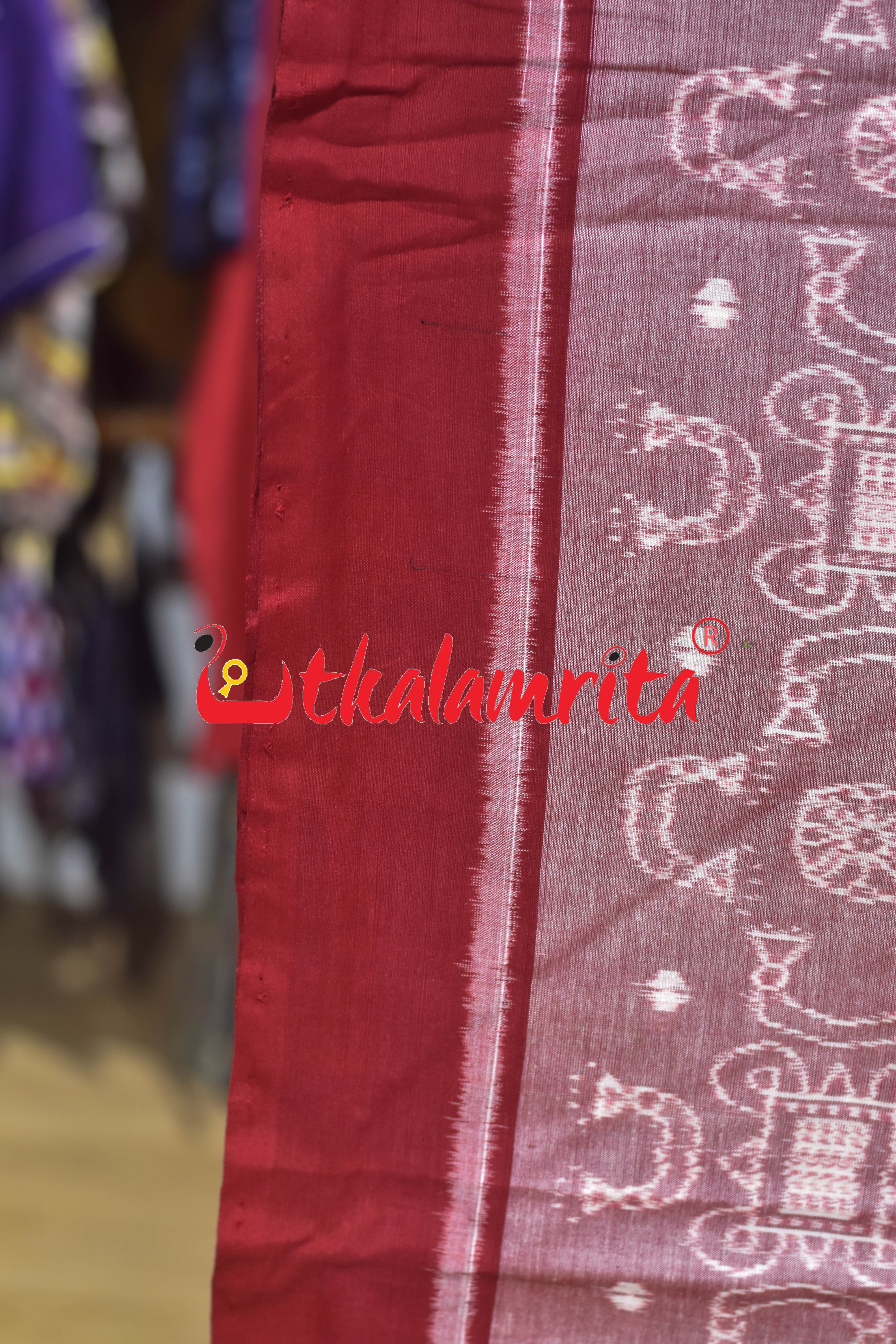 Sree Jantra Lakhmi Pada Pink Sambalpuri Cotton (Fabric)