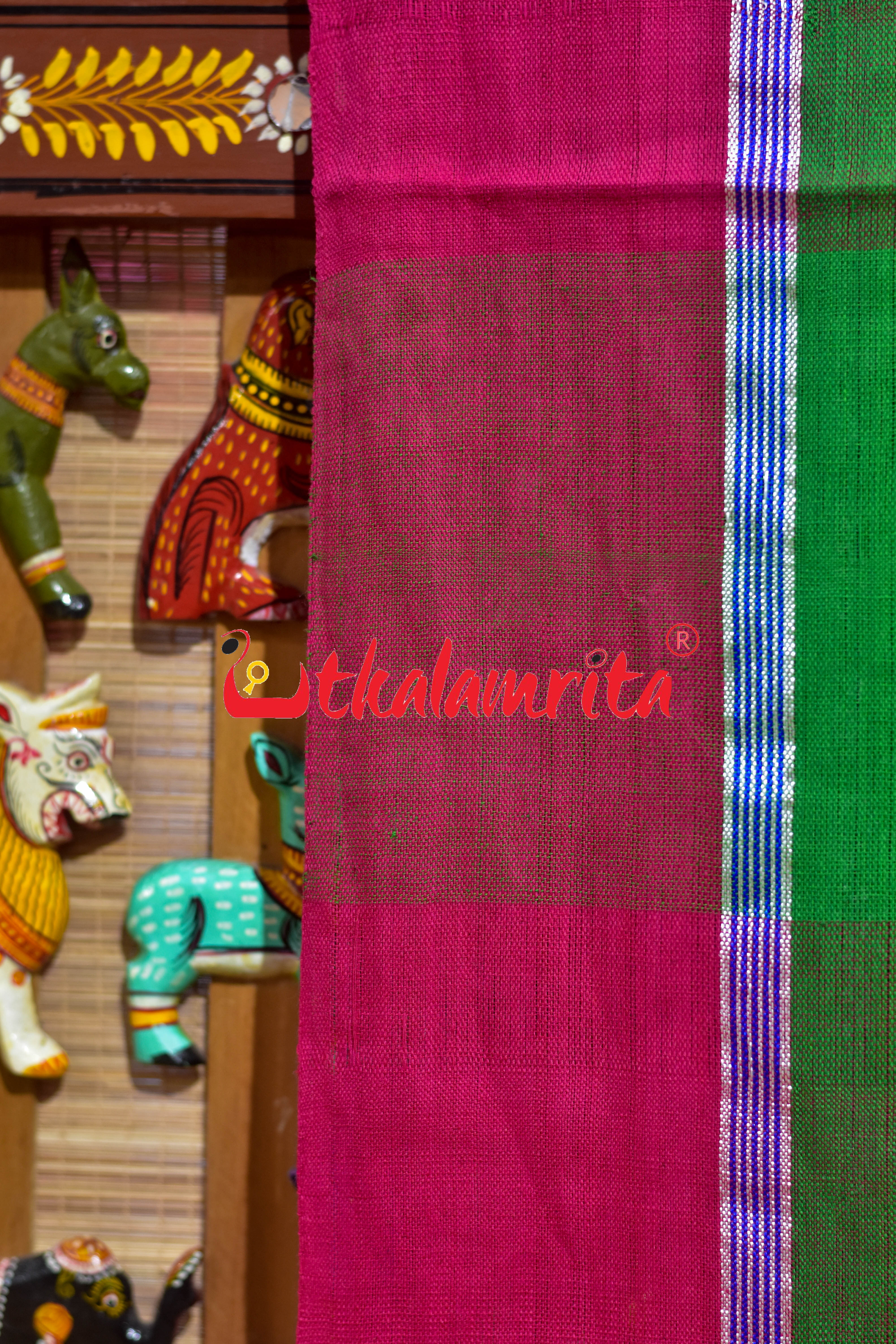 Green Magenta Thick Stripes Santhal