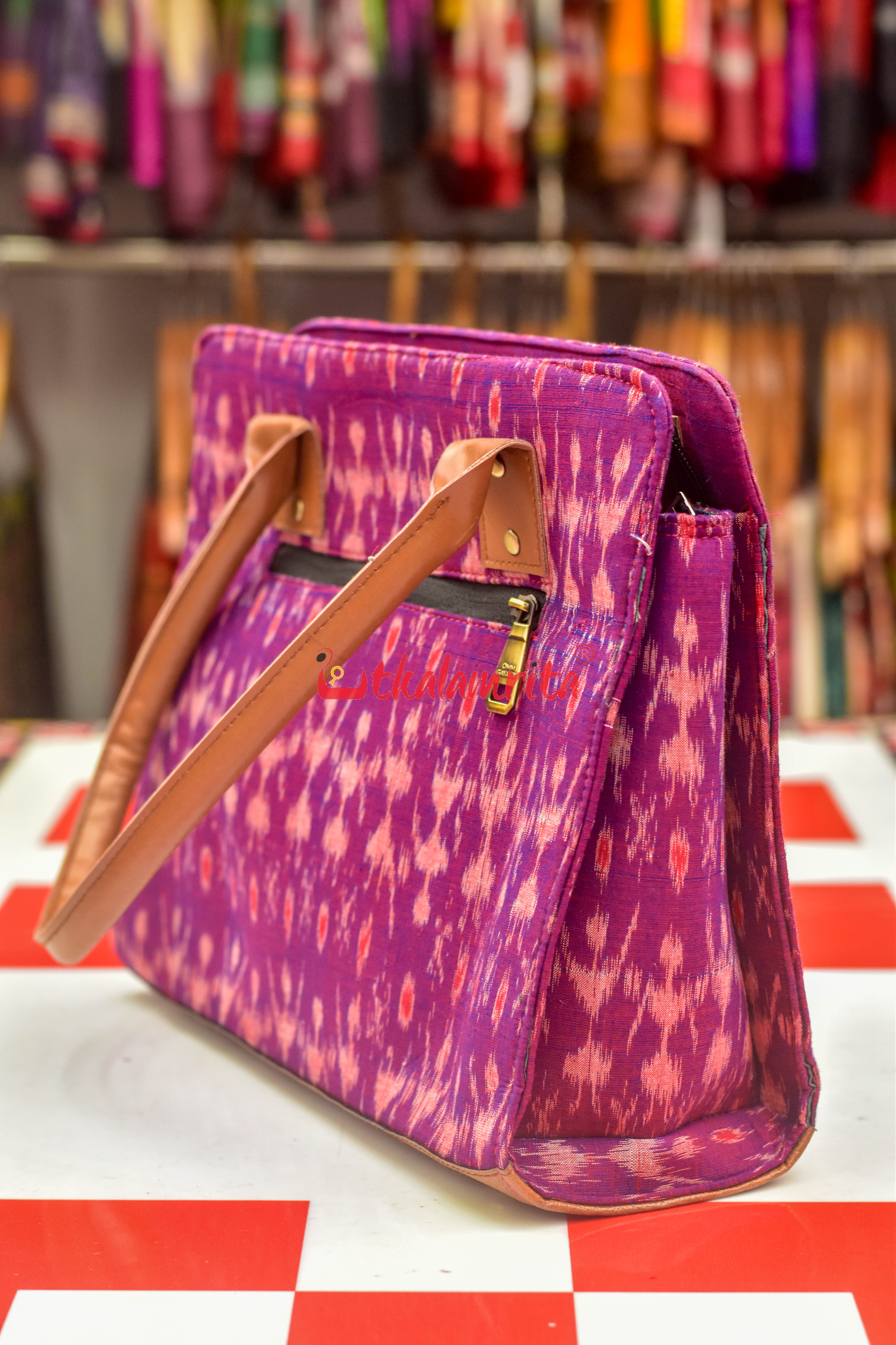 Purple Tribals Vanity Bag