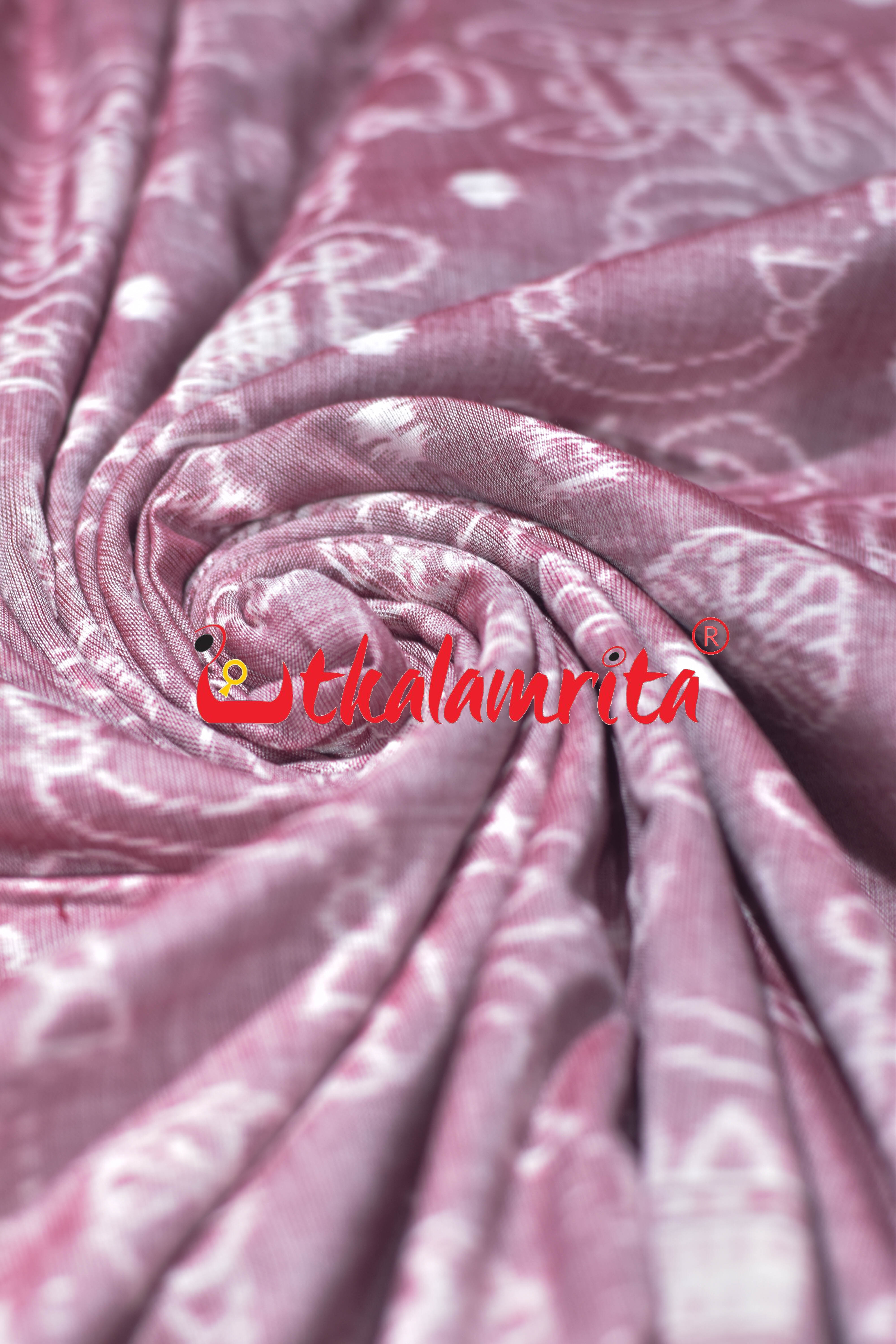 Sree Jantra Lakhmi Pada Pink Sambalpuri Cotton (Fabric)