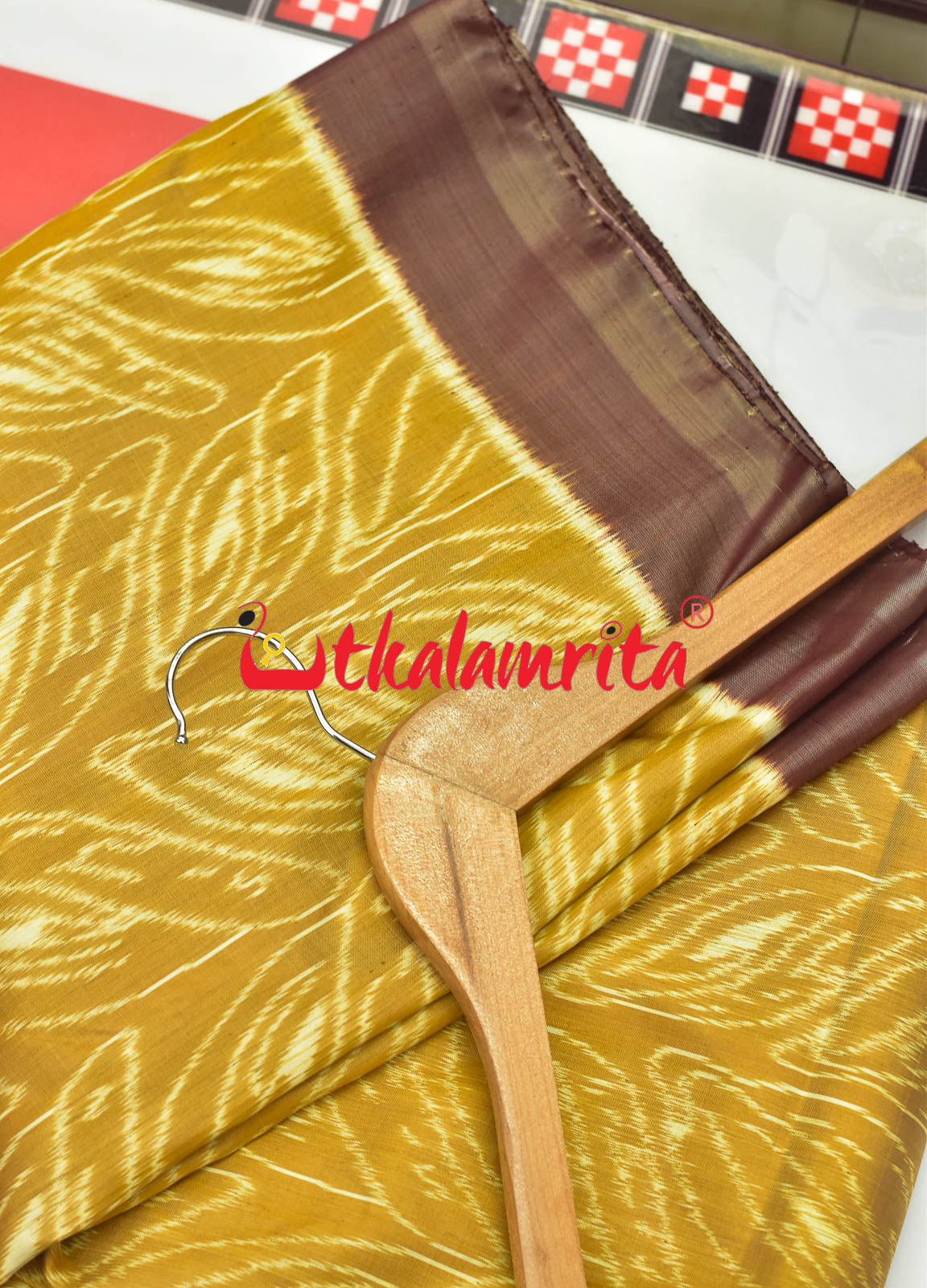 Khaja Natural Dye Mayura Anchal Khandua Silk Saree