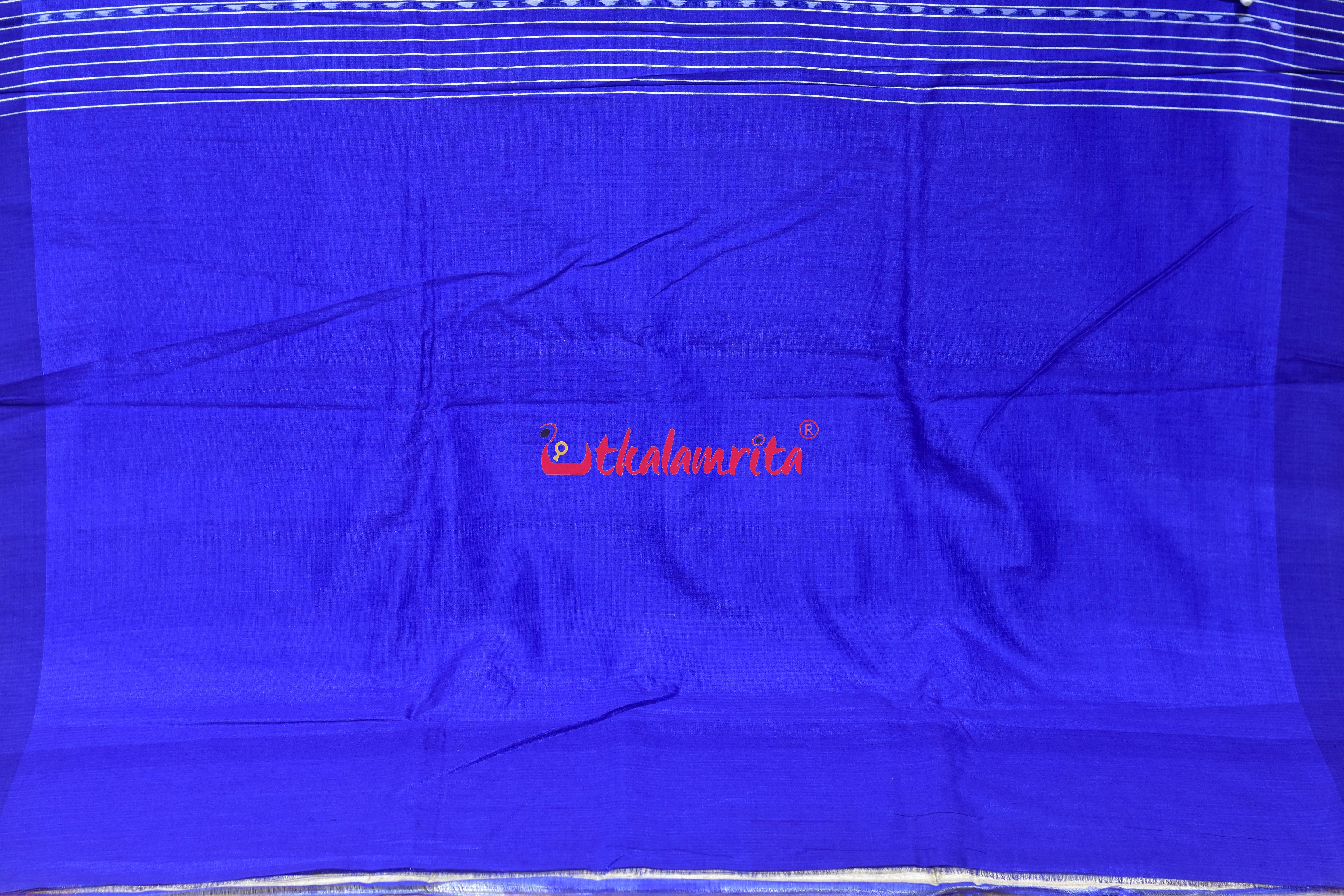 Ghee with Blue Border Gopalpur Tussar Silk Saree