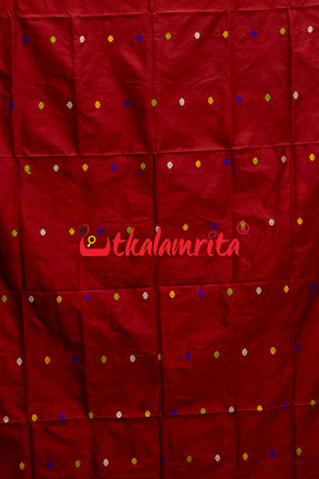 Maroon Blue Dolabedi Silk Saree