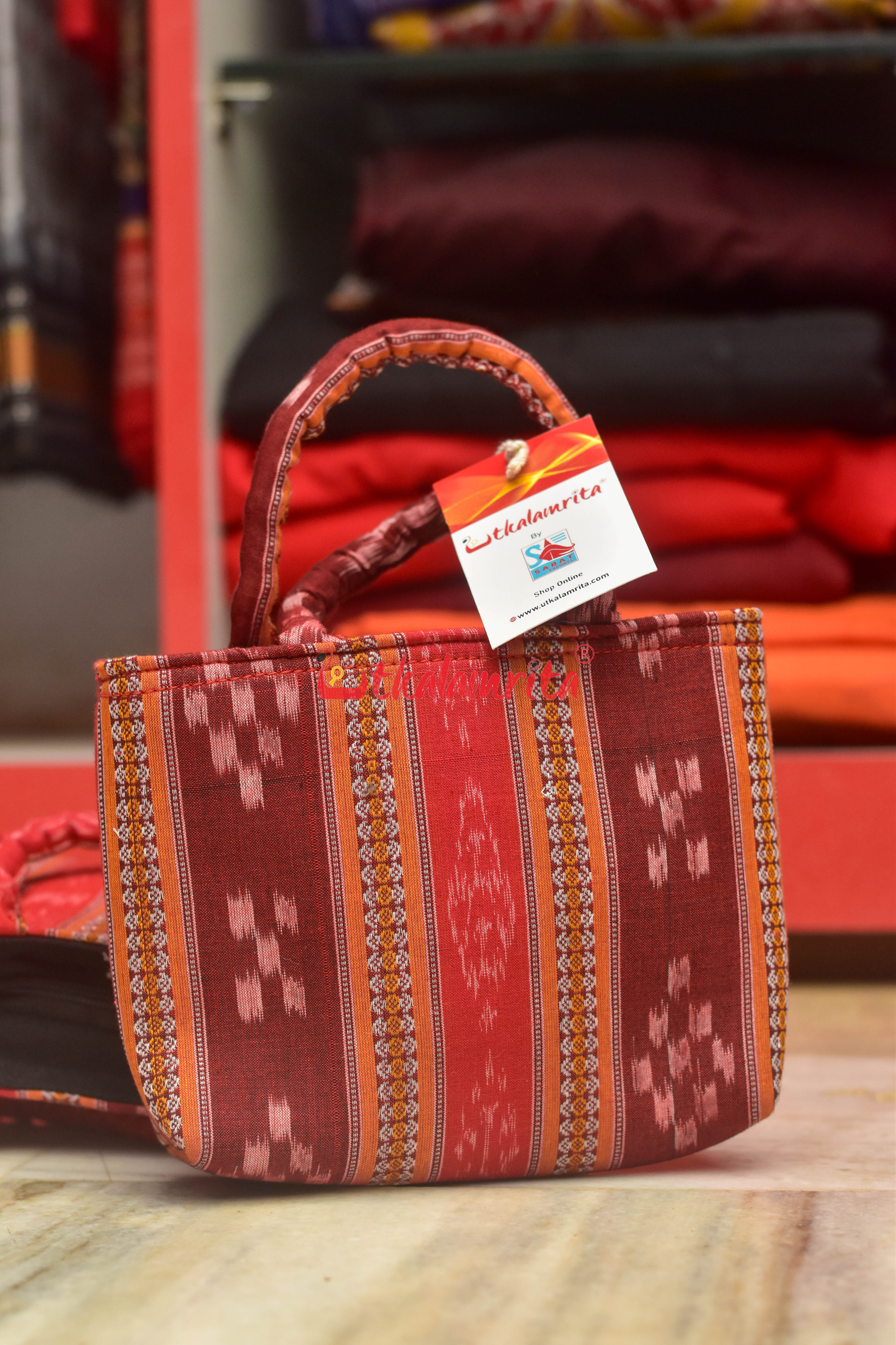 Red Maroon Pasapali Mini Vanity Bag