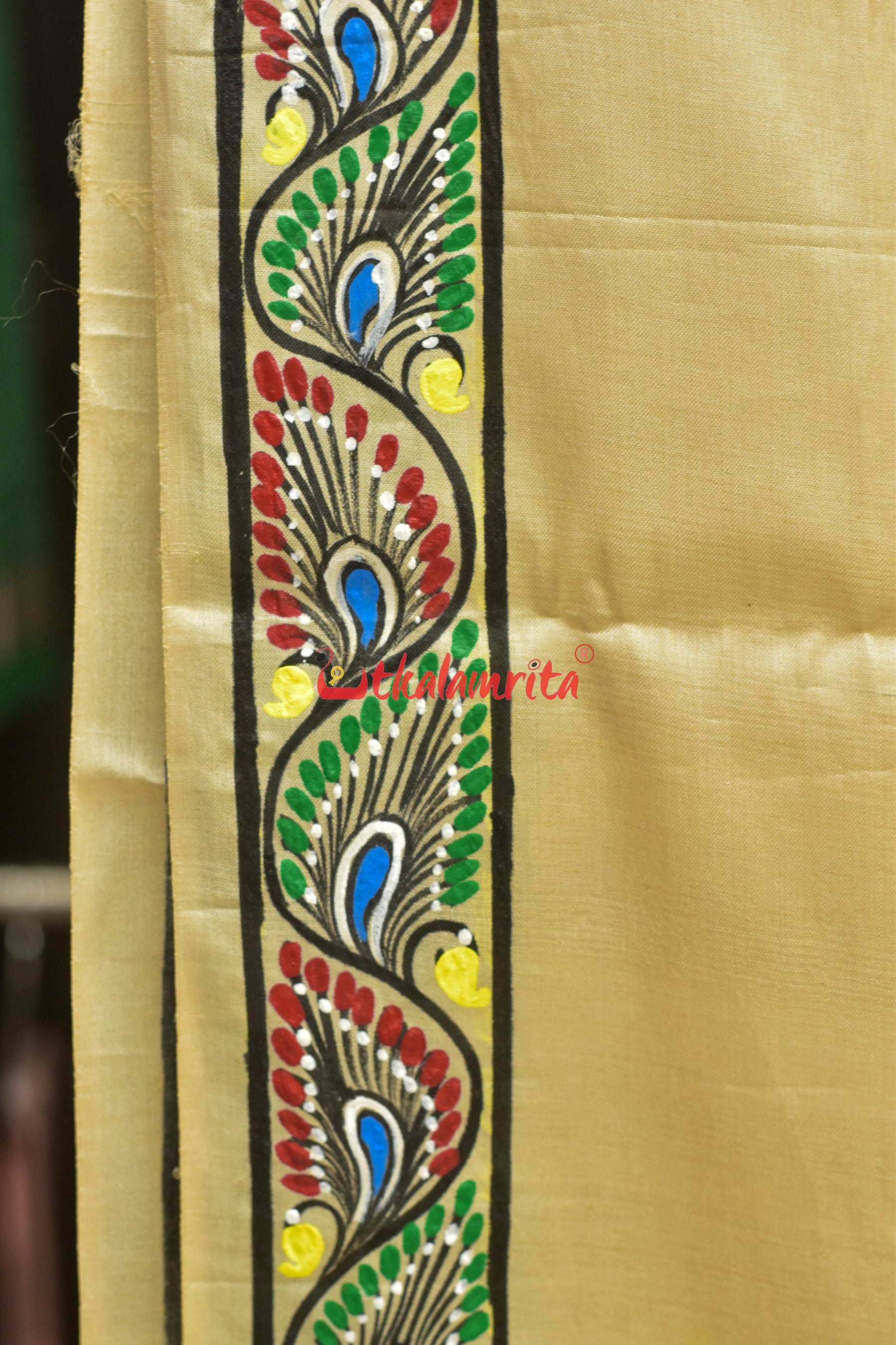 Adibasi Pallu Pattachitra Tussar Silk Saree