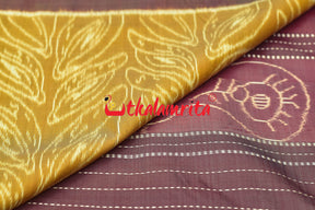 Khaja Natural Dye Mayura Anchal Khandua Silk Saree