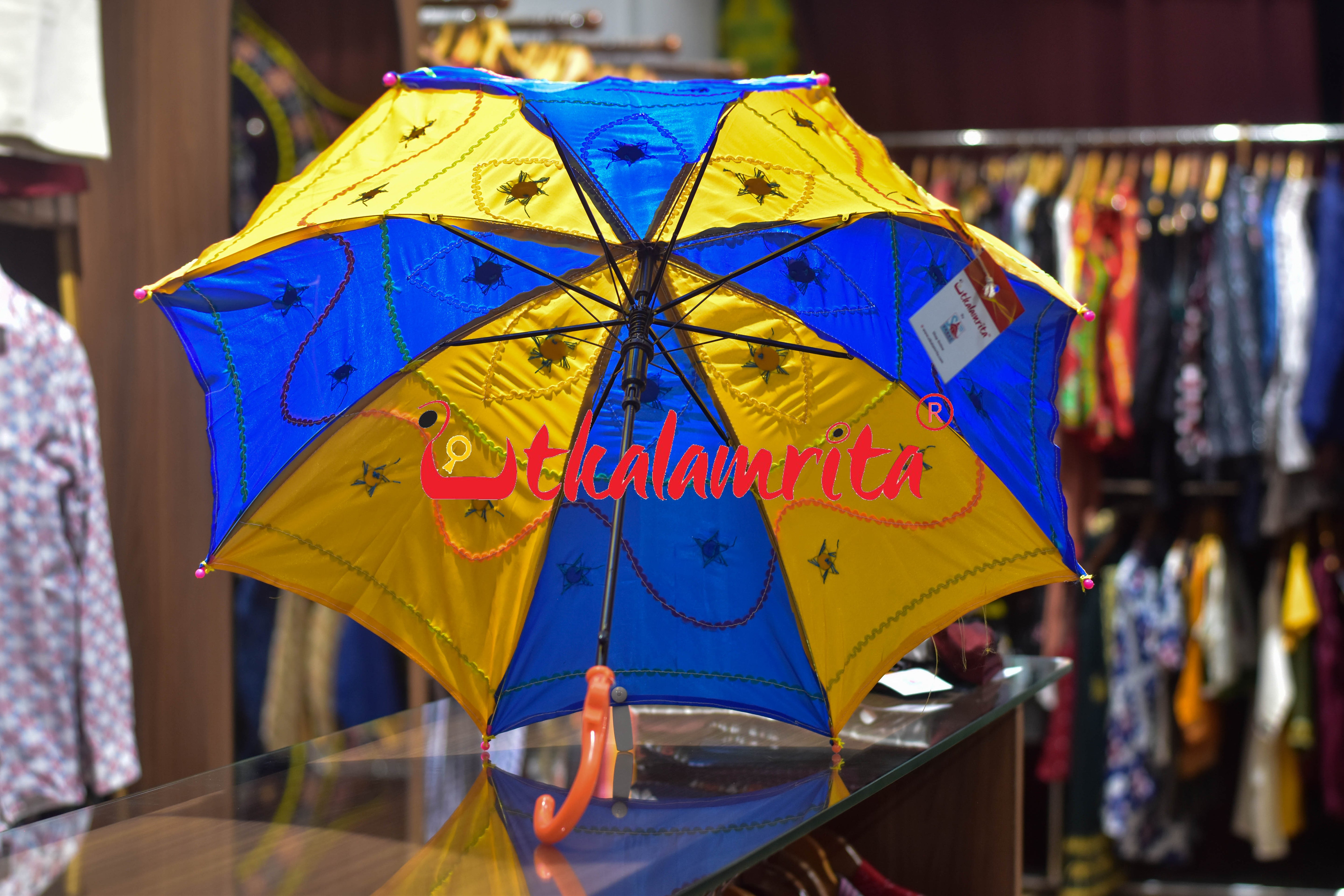 Blue Mustard Pipli Waterproof Umbrella