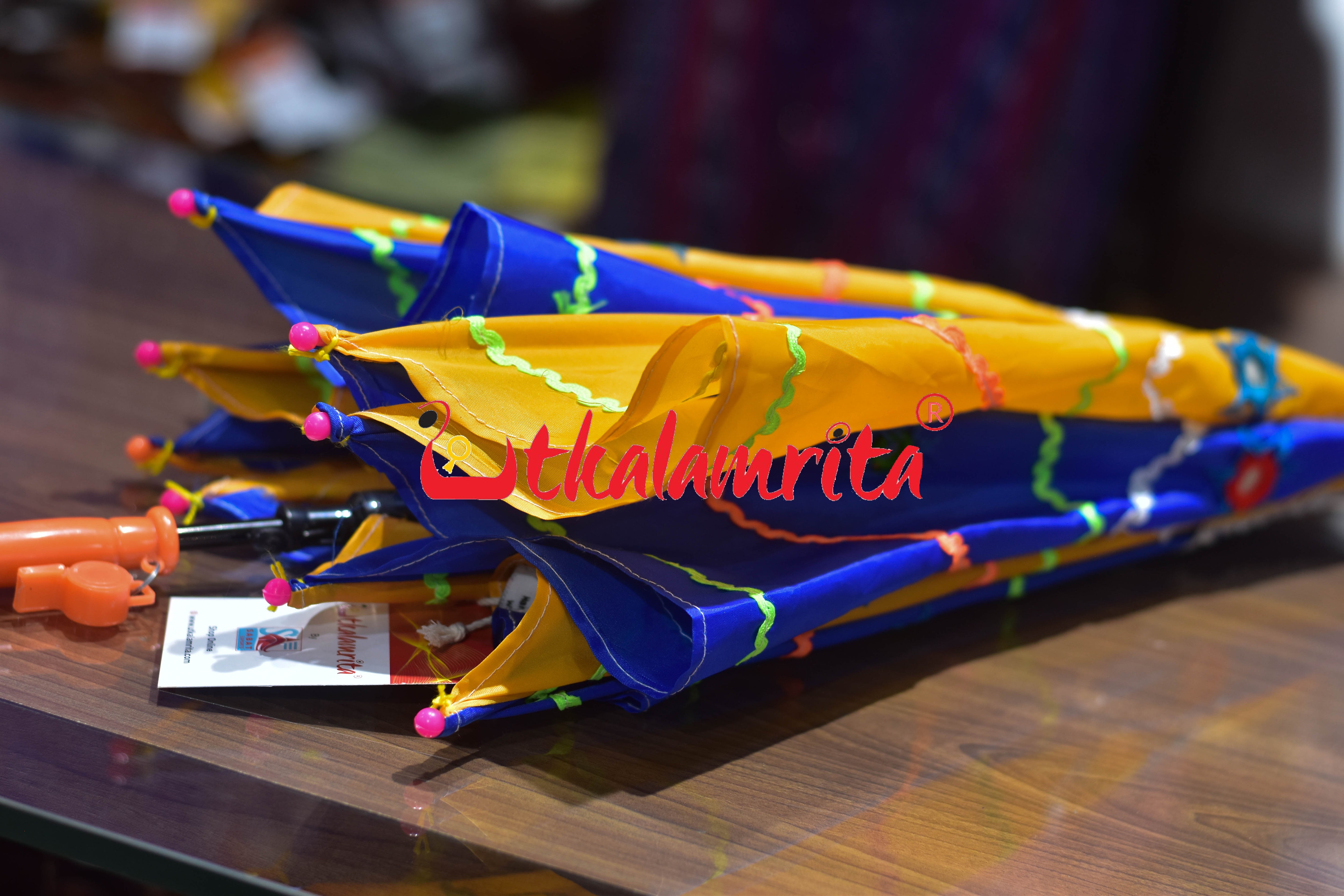 Blue Mustard Pipli Waterproof Umbrella
