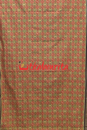 Maa Rust Green Sambalpuri Cotton Saree