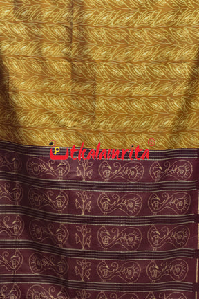 Khaja Natural Dye Mayura Anchal Khandua Silk Saree