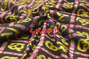 Yelow Odia Alphabets on Black (Fabric)