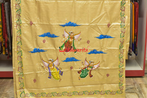 Pari Them Pattachitra Tussar Silk Saree