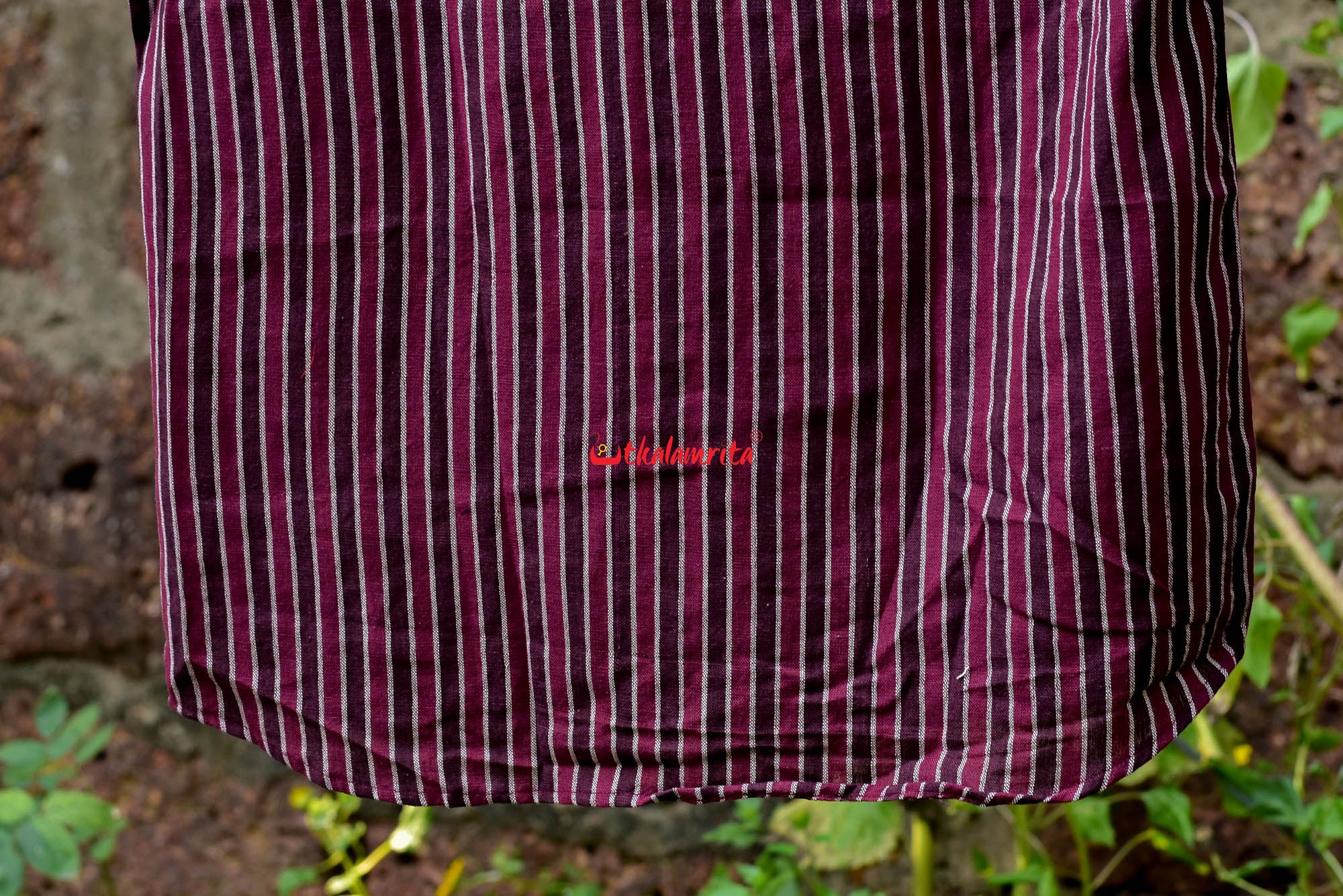Maroon Coffee Lines- Half Kotpad Shirt