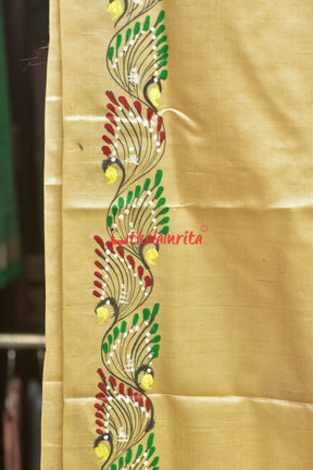 Pari Them Pattachitra Tussar Silk Saree