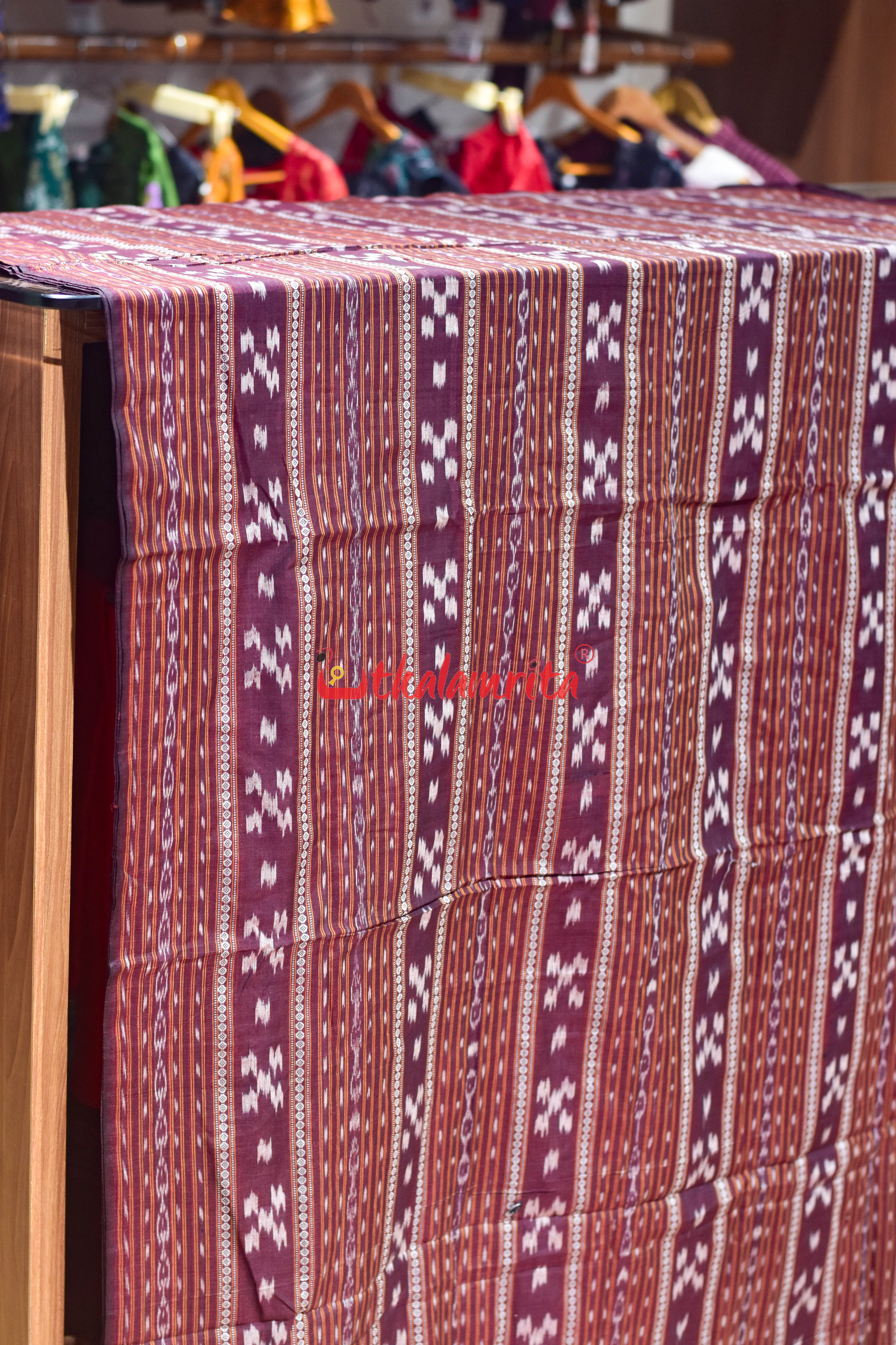 Coffee Pasapali Ikat Cotton (Fabric)