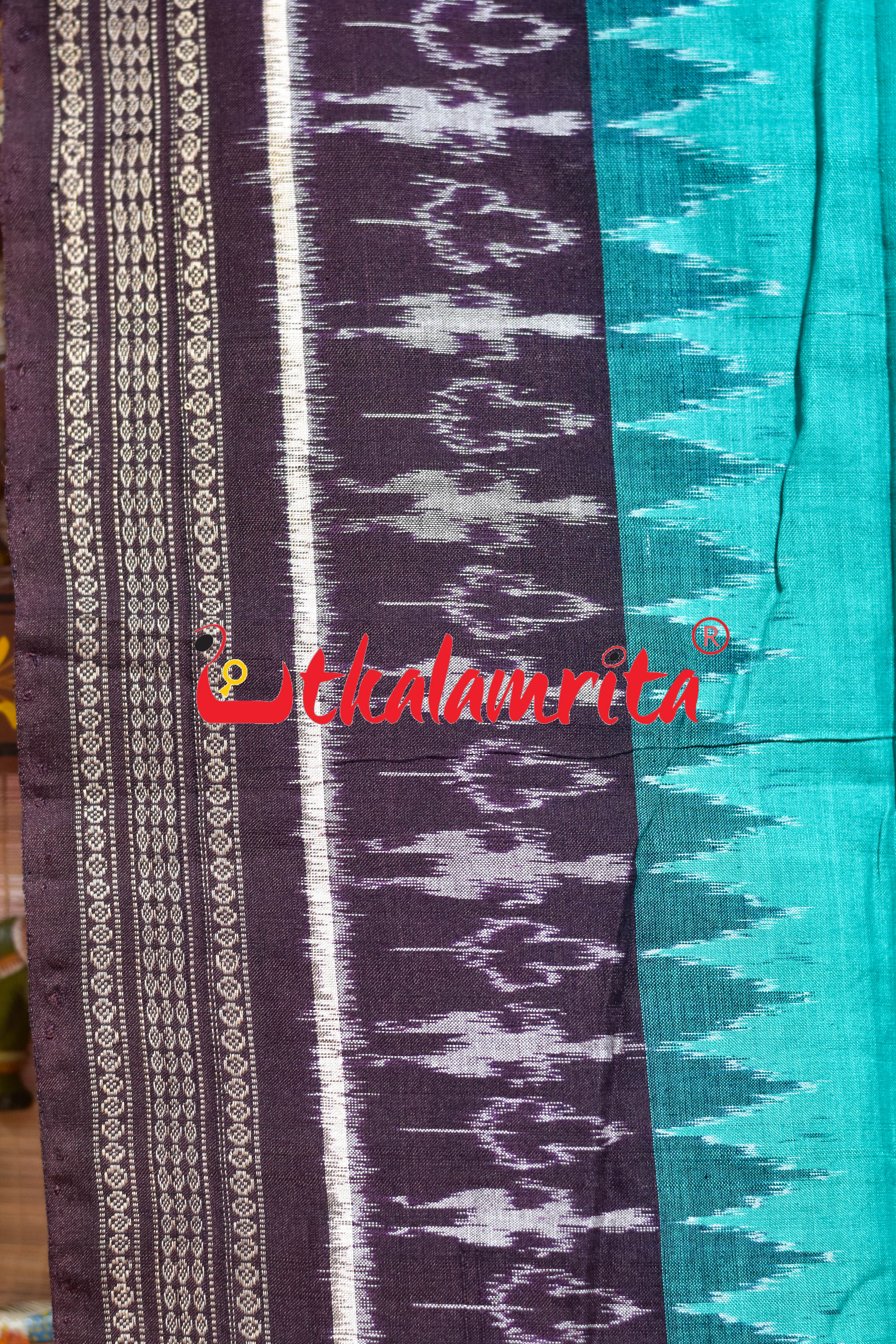 Tribal Border Sea Green Coffee (Dupatta)