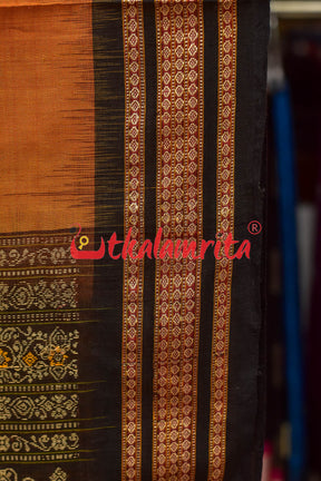 Rust Black Buti Bomkai Saree