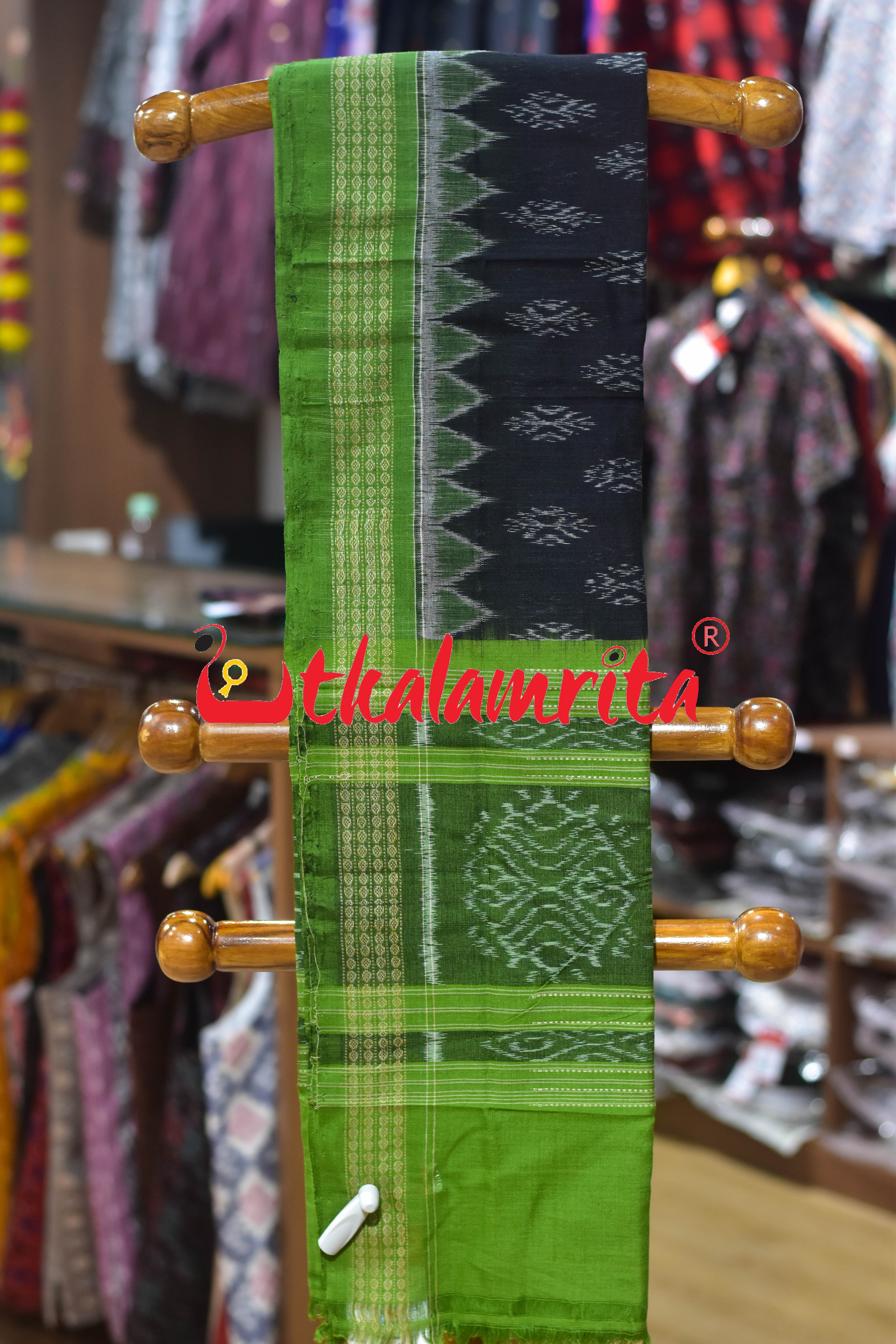 Black Mehndi Phula Bandha Sambalpuri (Dupatta)