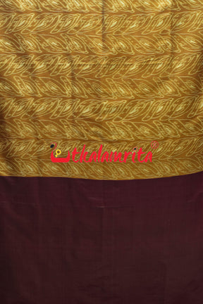 Khaja Natural Dye Mayura Anchal Khandua Silk Saree