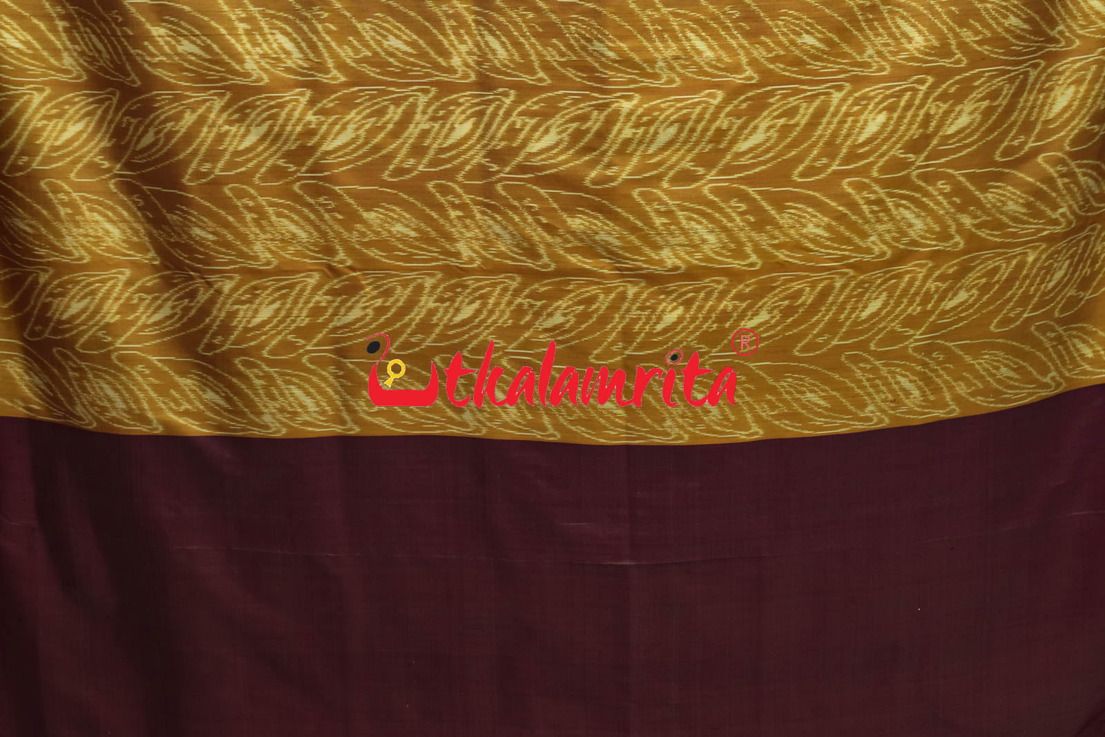 Khaja Natural Dye Mayura Anchal Khandua Silk Saree