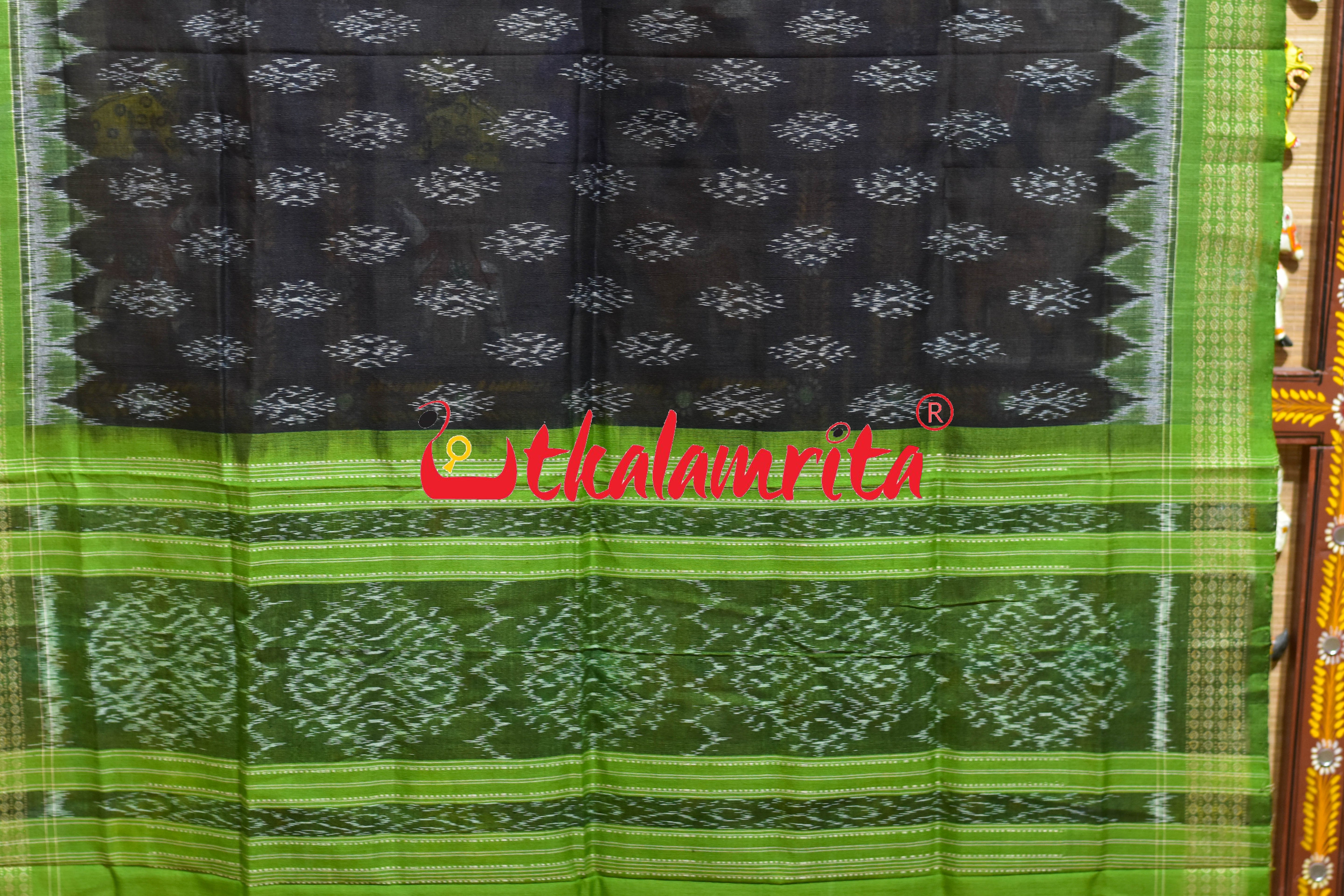 Black Mehndi Phula Bandha Sambalpuri (Dupatta)