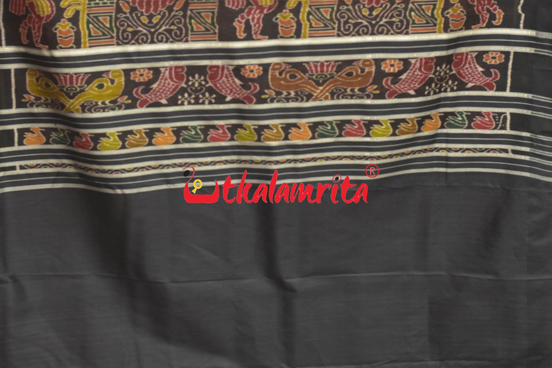 Odia Letters on Maroon Silk (Saree)