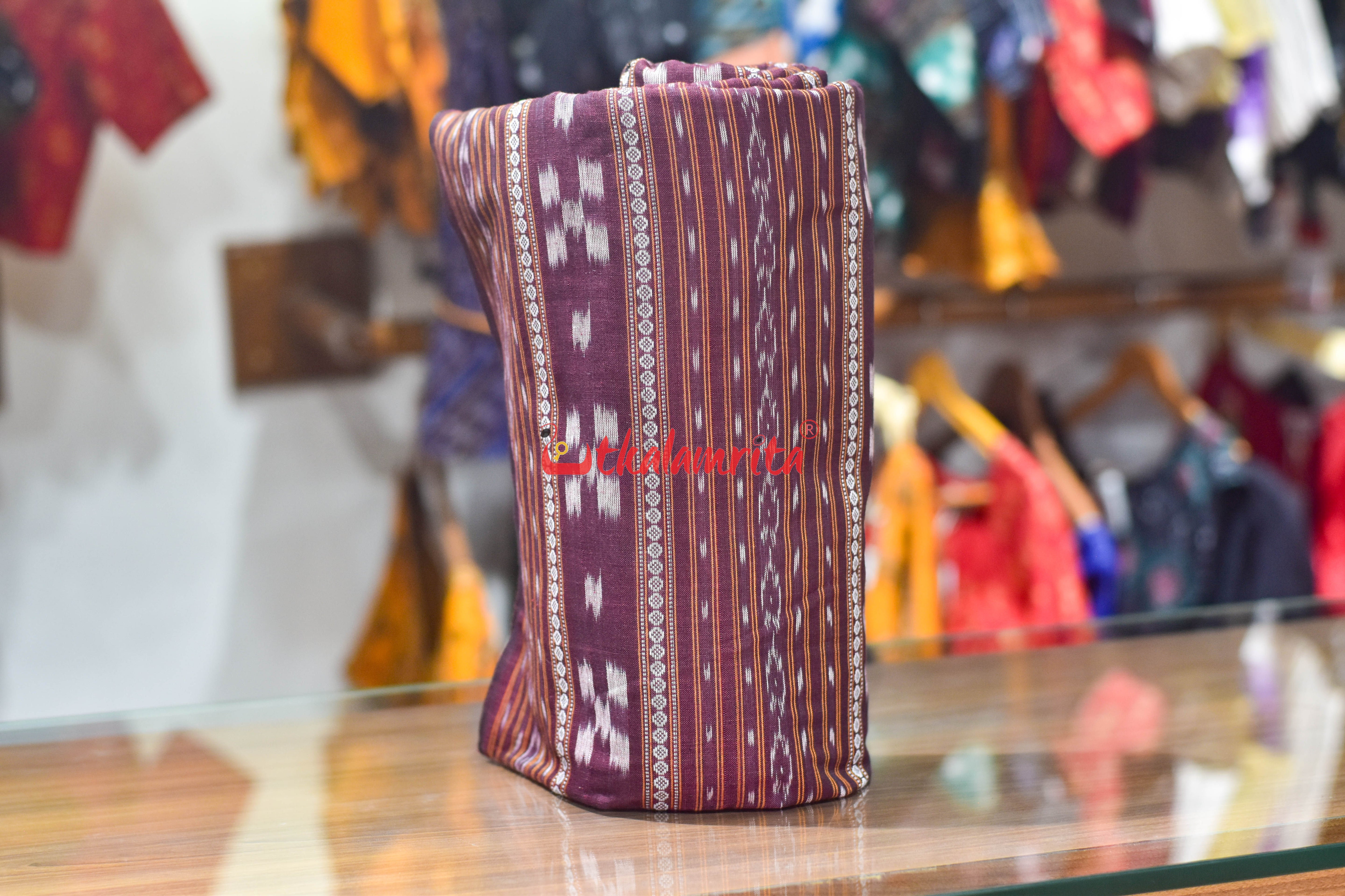 Coffee Pasapali Ikat Cotton (Fabric)