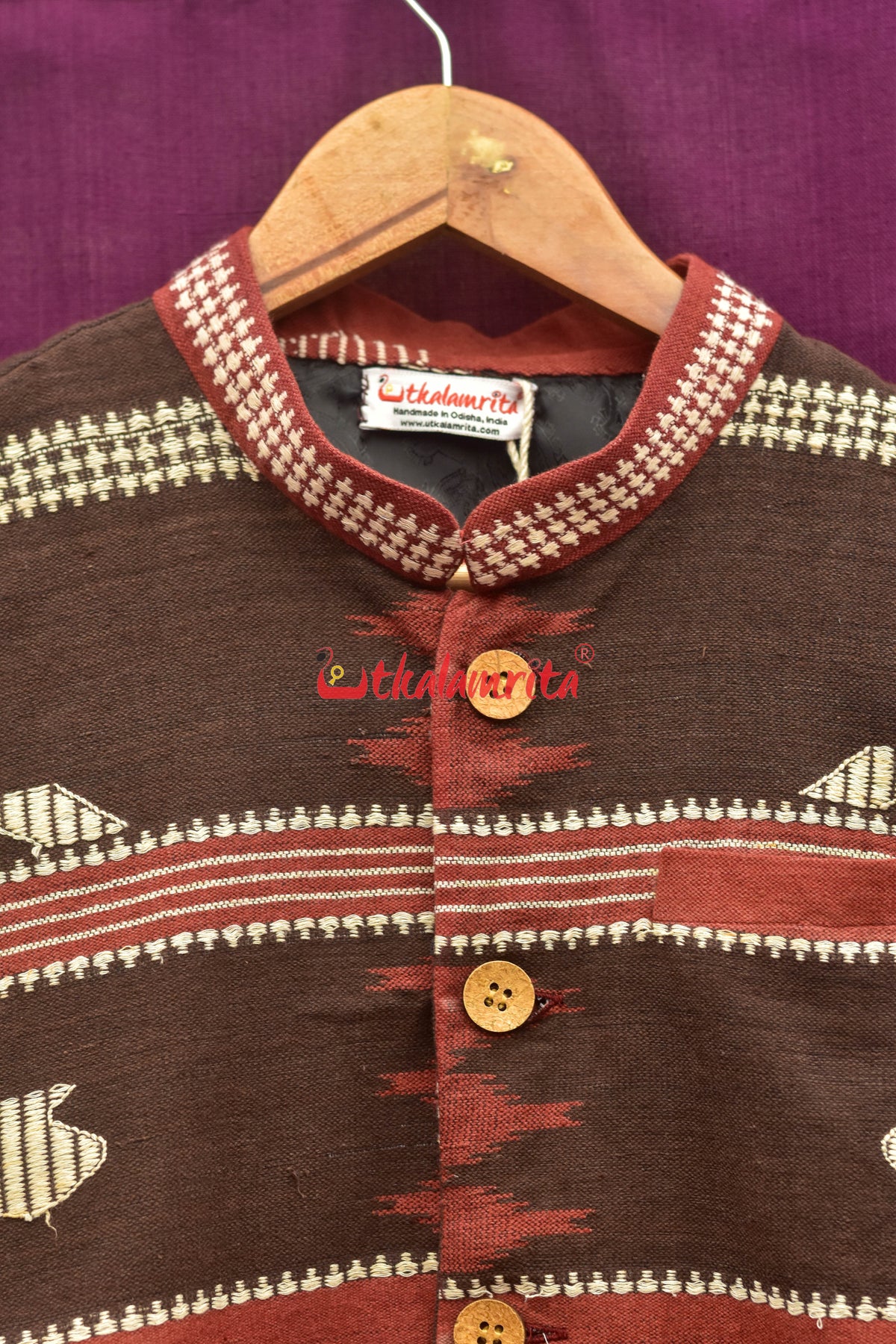 Coffee Maroon Adibasi Kotpad (Modi Jacket)
