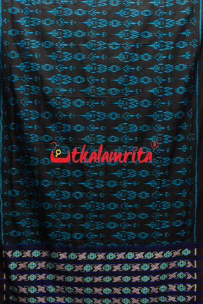 Copper Solphet Black Combodian Ikat Silk Saree