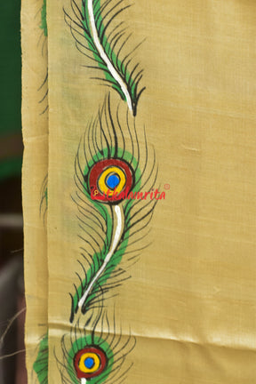 Mayura Them Pattachitra Tussar Silk Saree