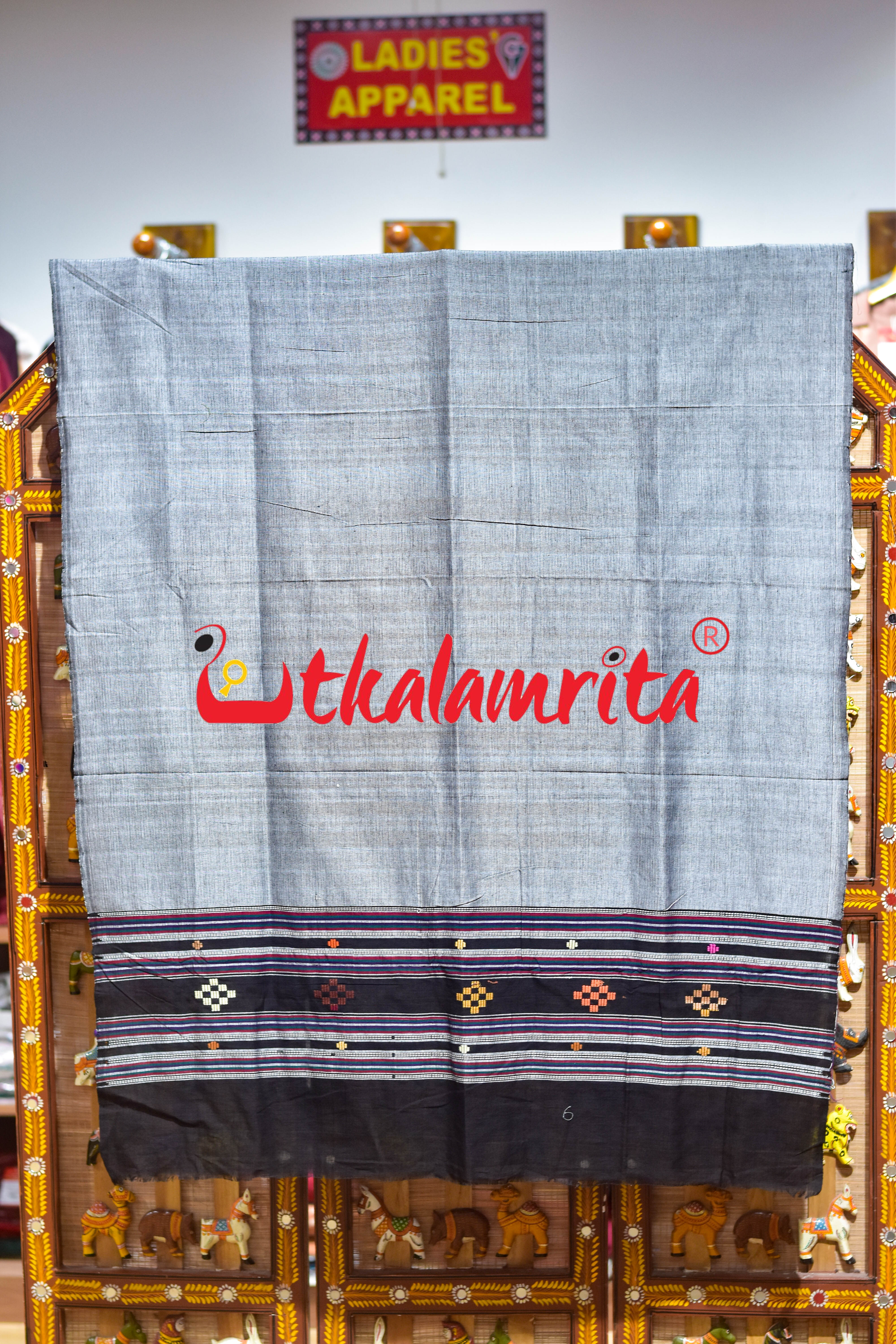 Grey Dhalapathar Cotton (Dupatta)