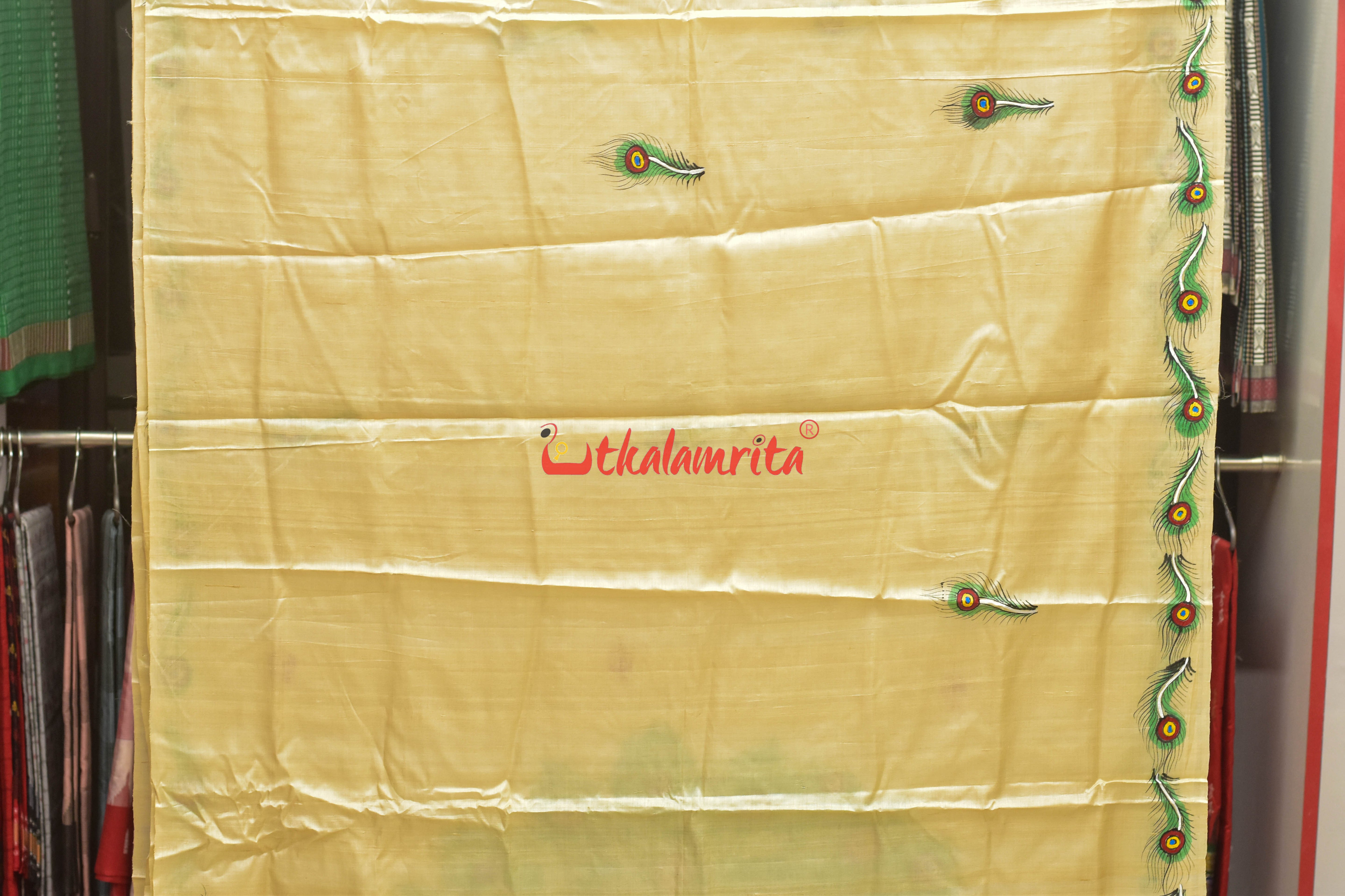 Mayura Theme Pattachitra Tussar Silk Saree