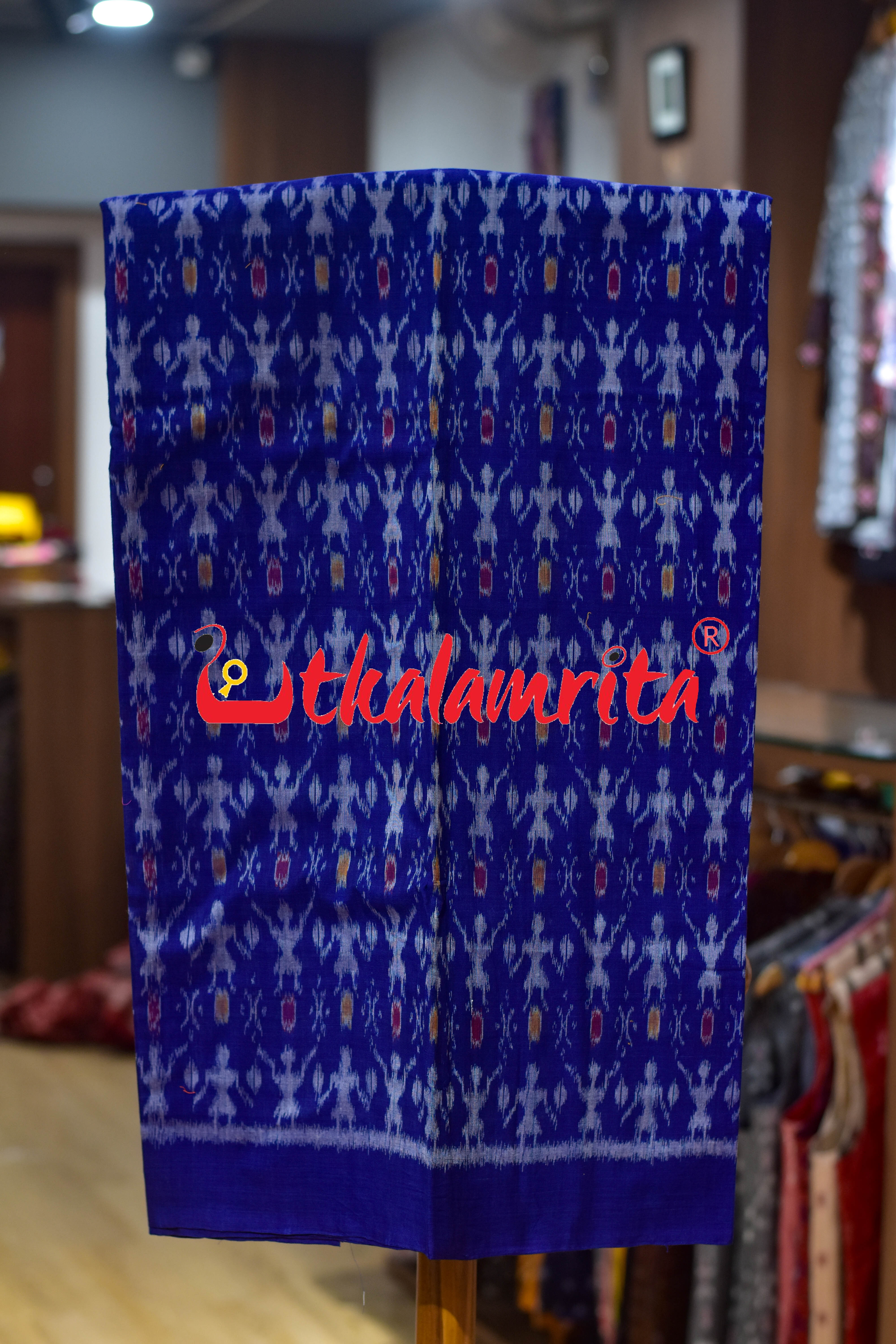 Blue Yellow Jodi Tribals Cotton Dress Set