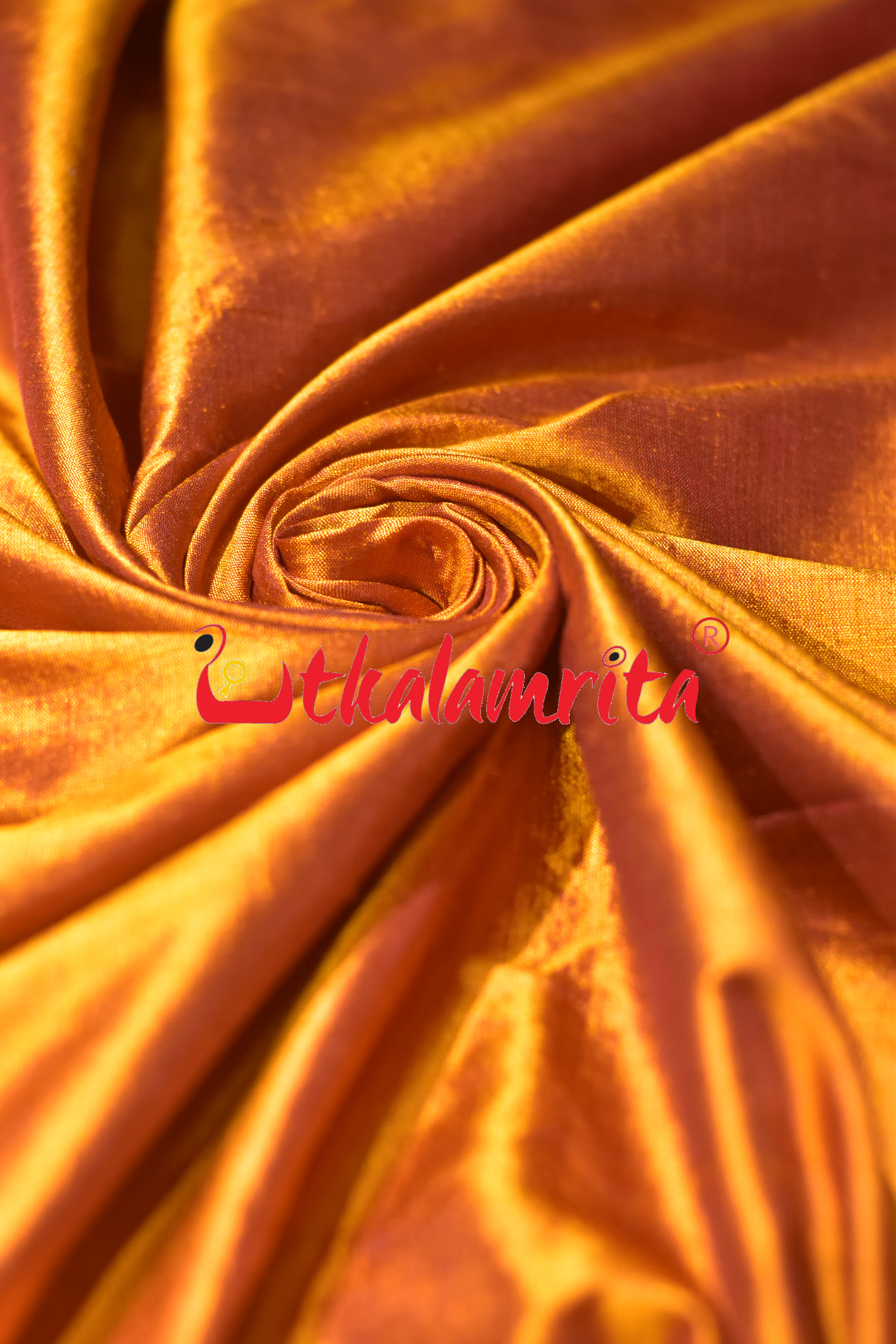 Golden Yellow Fish Bandha Silk (Fabric)