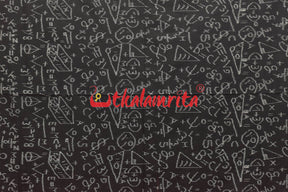 Black Shri Ganeet Mathematics Cotton Saree