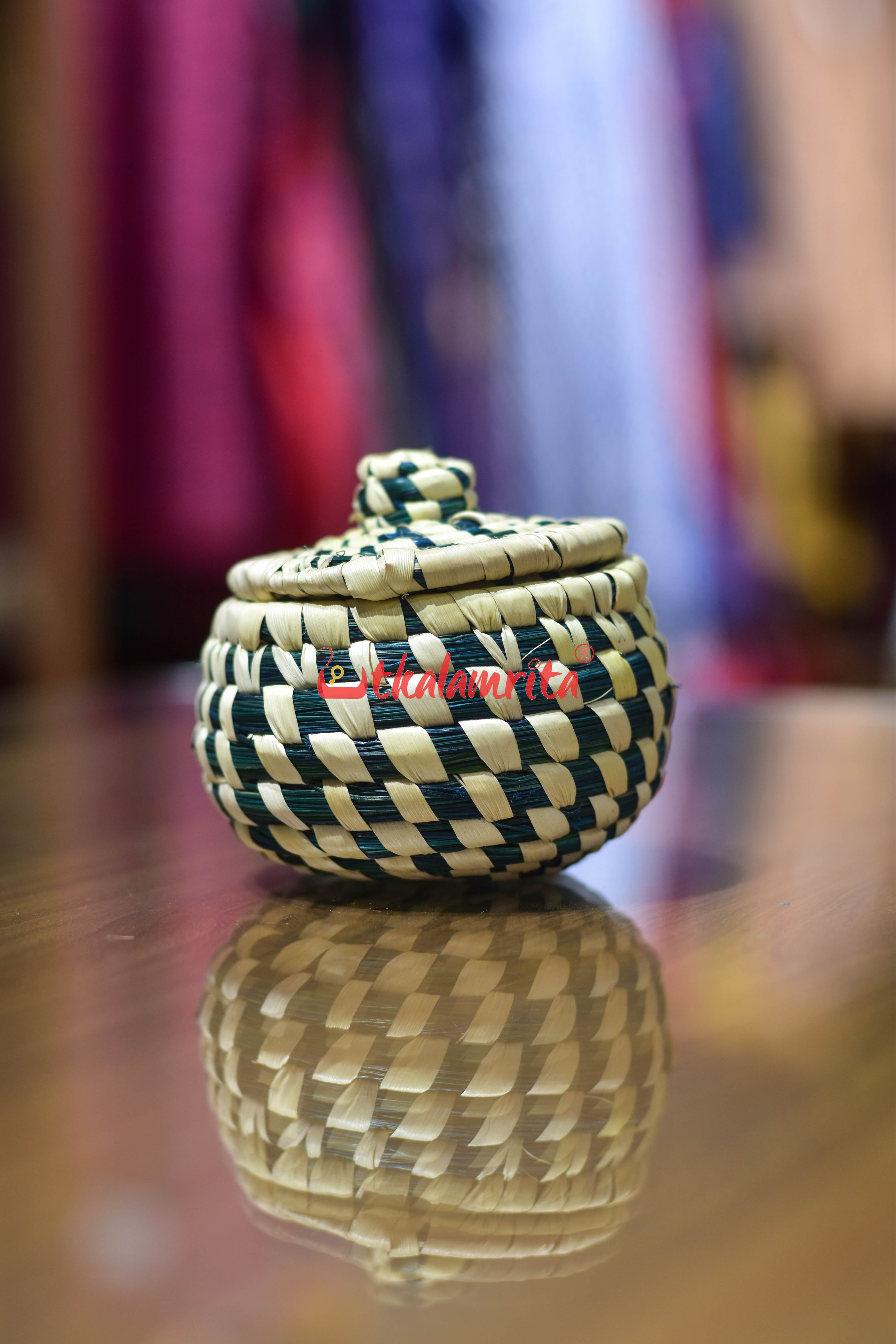 Sabai Grass Teal Jewellery Box