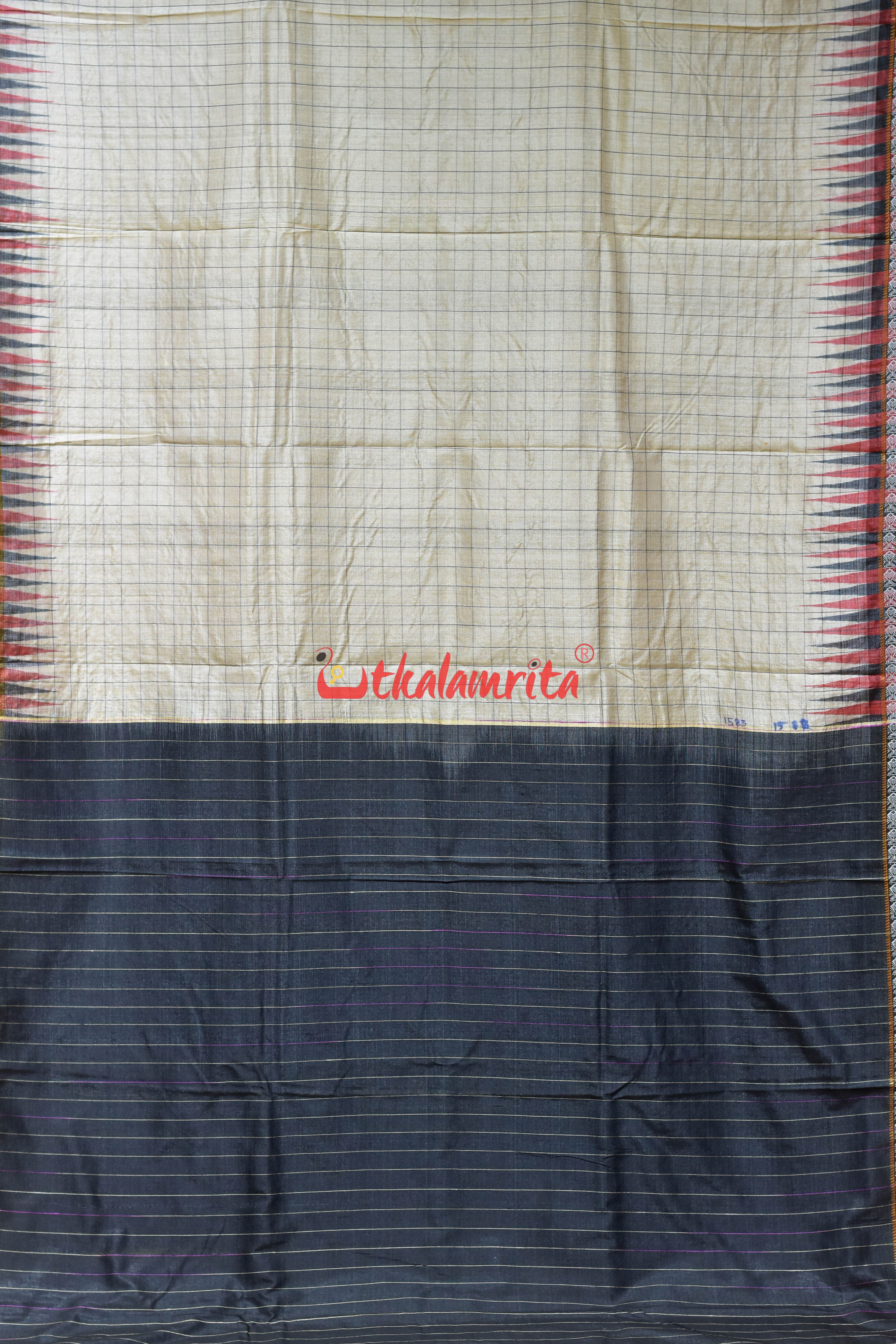 Natural Body Checks Ganga Jamuna Yellow Fish Tussar Saree