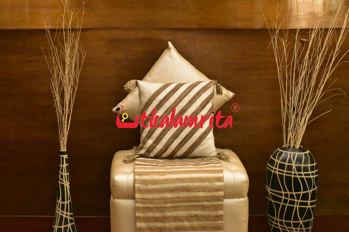 Diagonal Striped Cushion