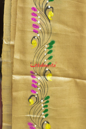 Kalashi Kanya Pattachitra Tussar Silk Saree