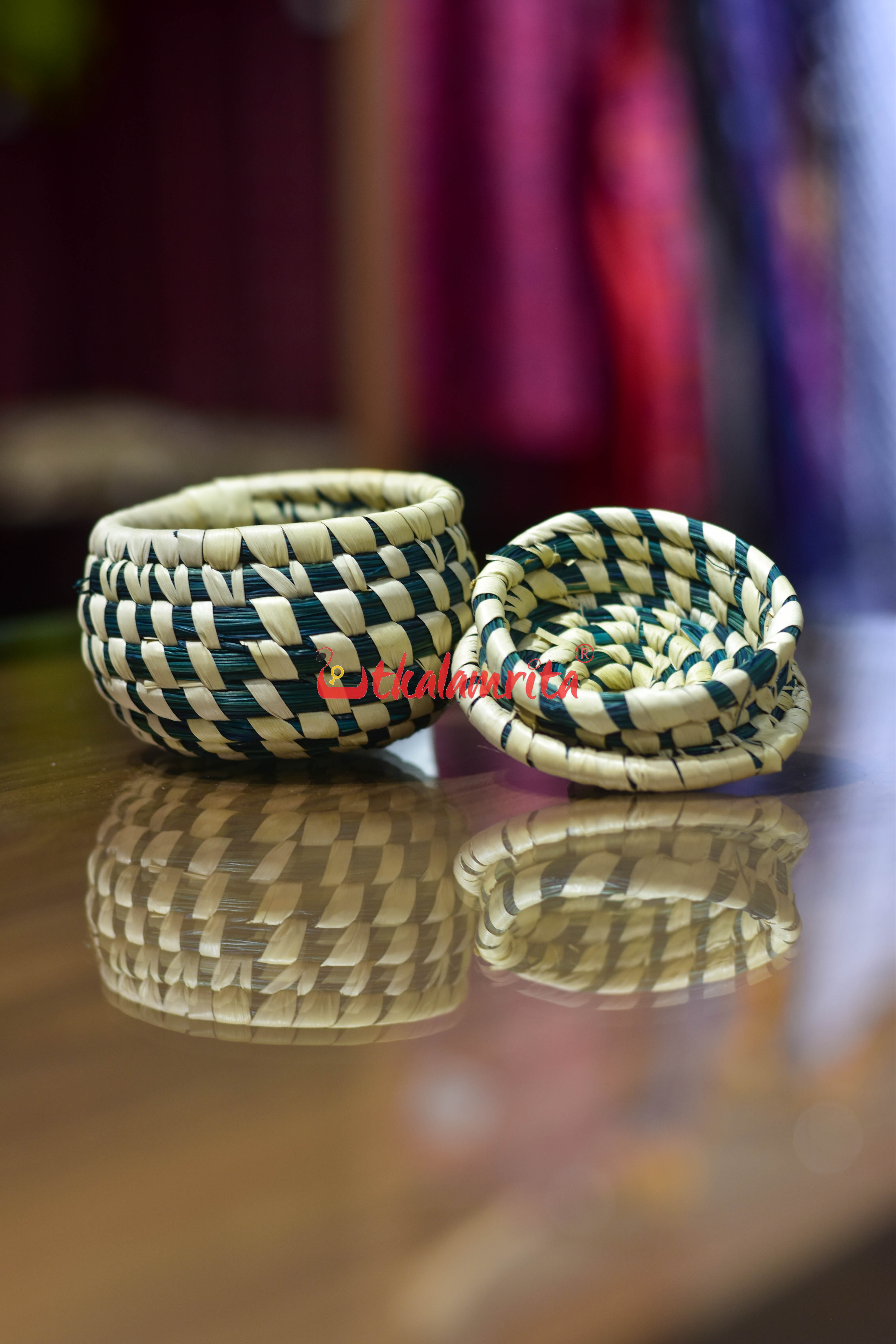 Sabai Grass Teal Jewellery Box