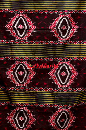 Red Black Bataka Scot Khandua Silk with BP