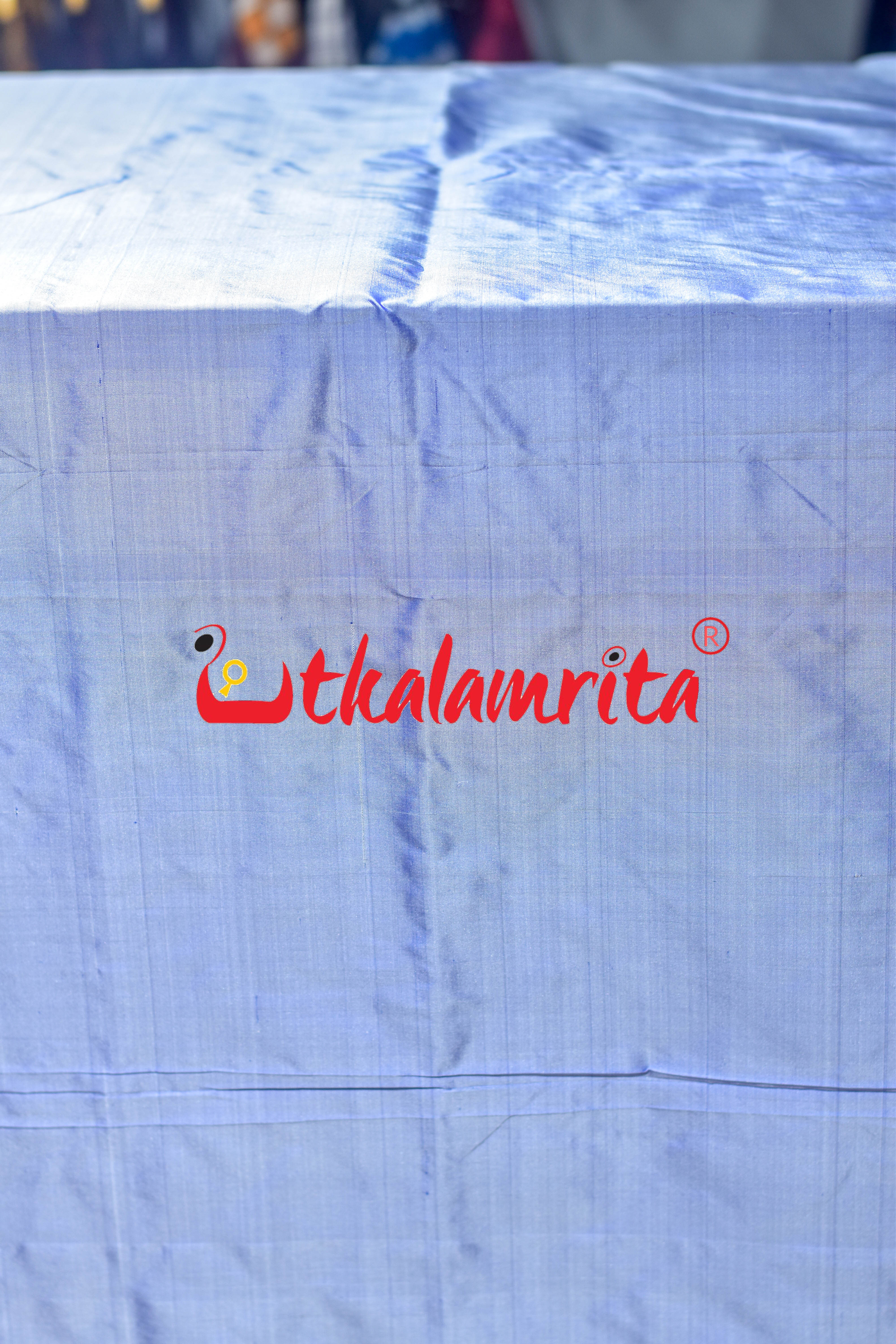 Sky Blue Plain Silk (Fabric)