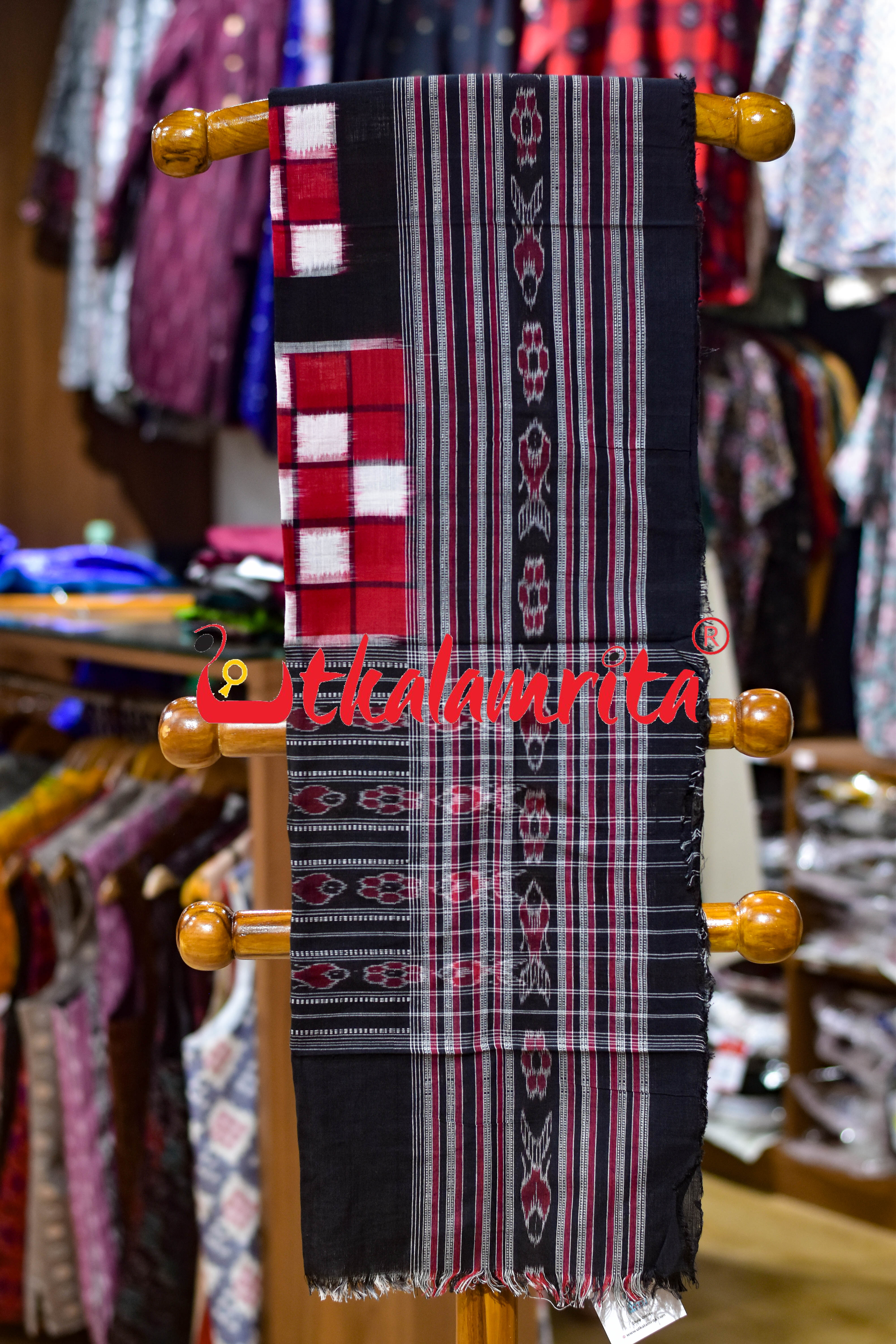 Red Bichitrapuri Sambalpuri (Stole)