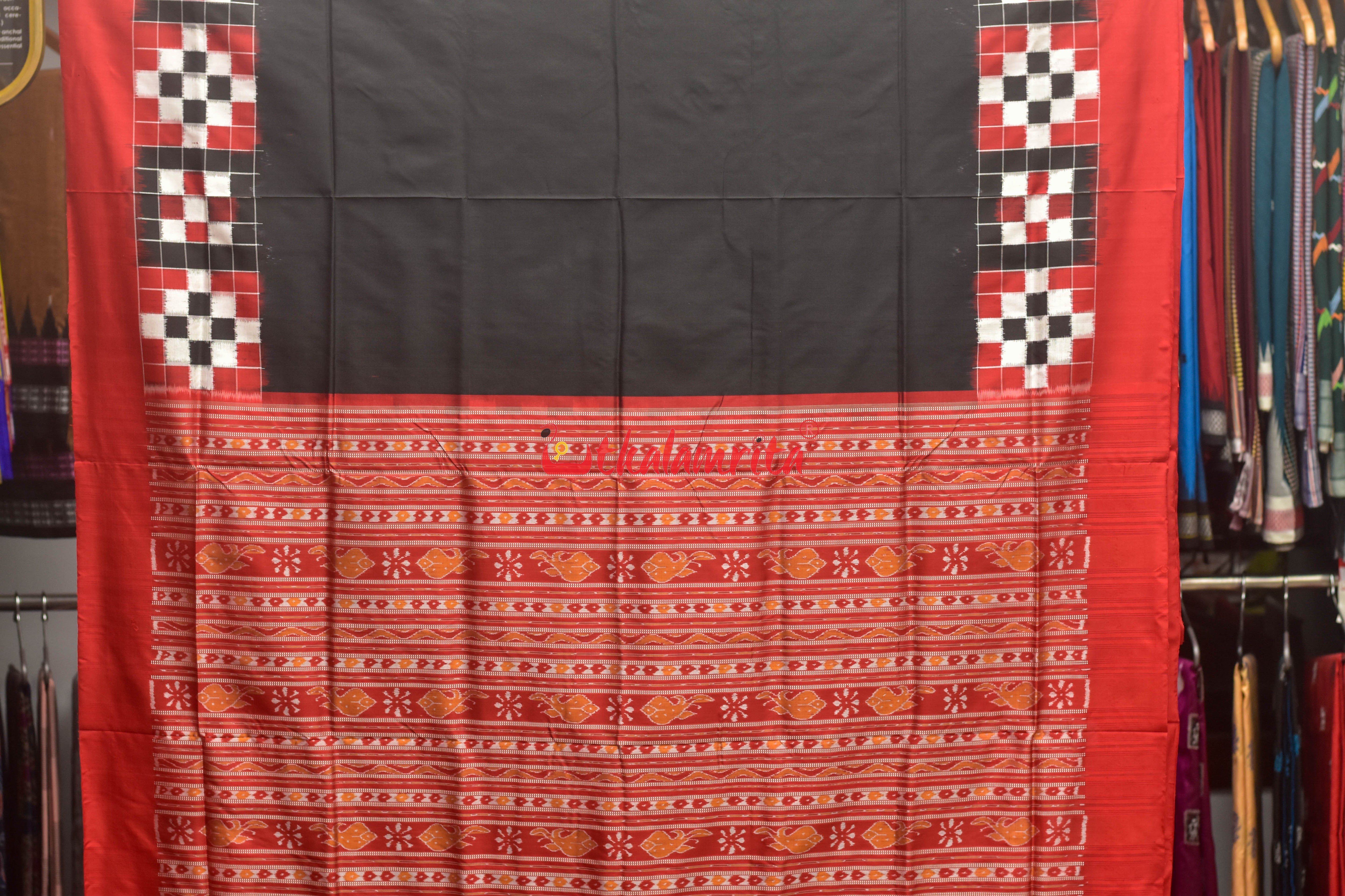 Black Pasapali Border Silk Saree