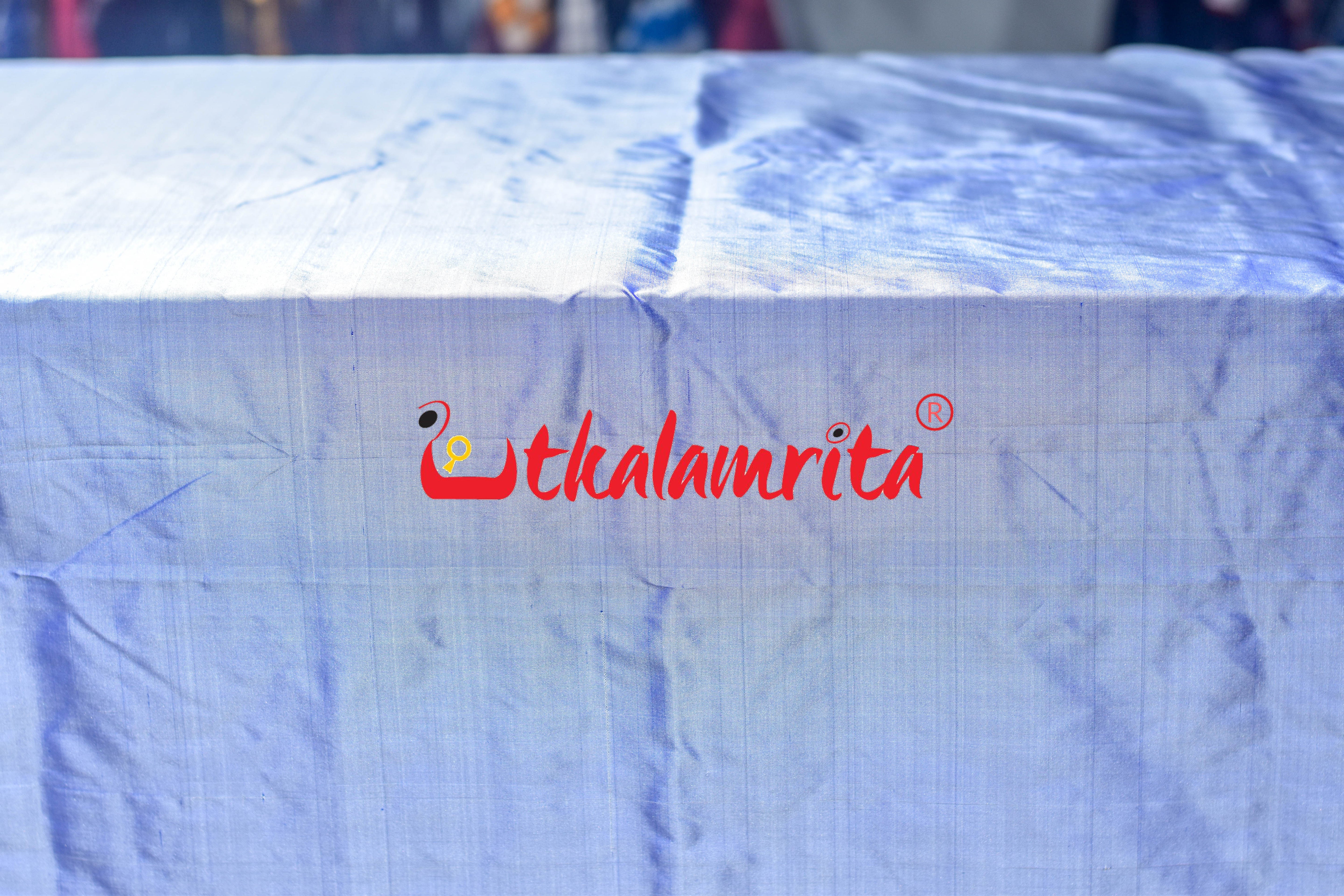 Sky Blue Plain Silk (Fabric)